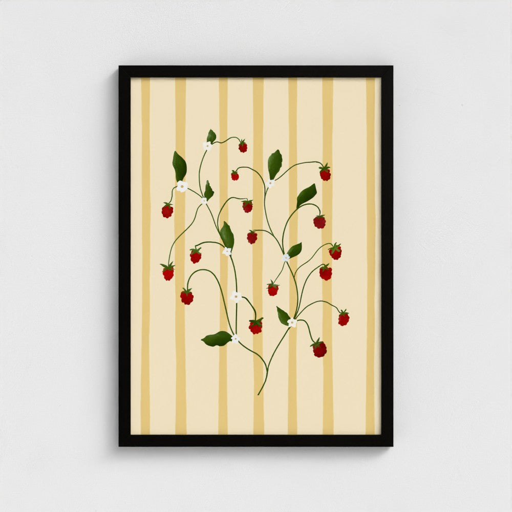 Raspberry Vine Art Print