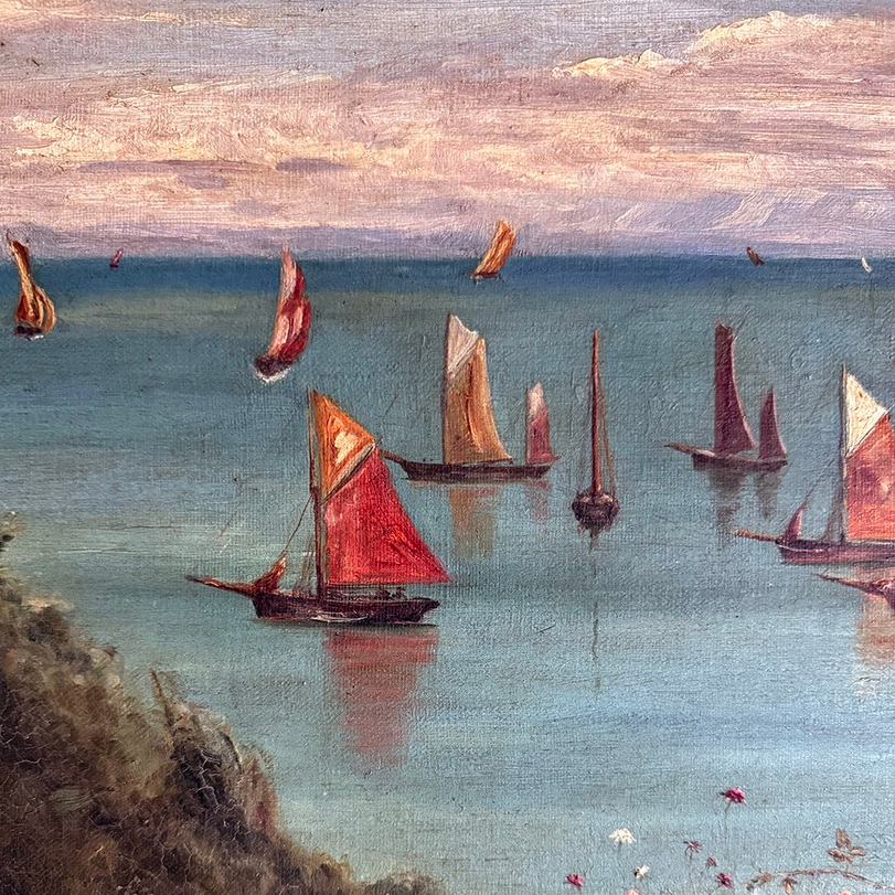 Sailboats Oil Painting