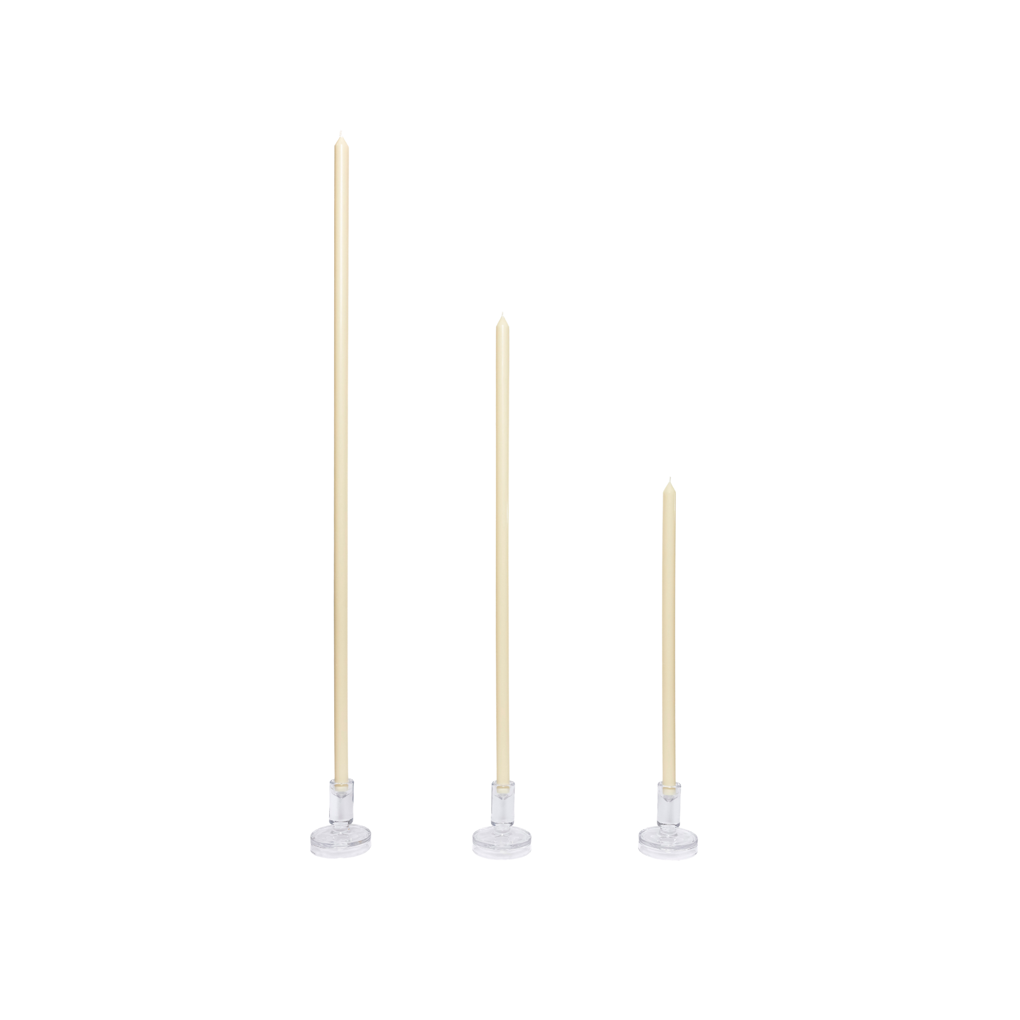 Ivory Tapered Candle Pair