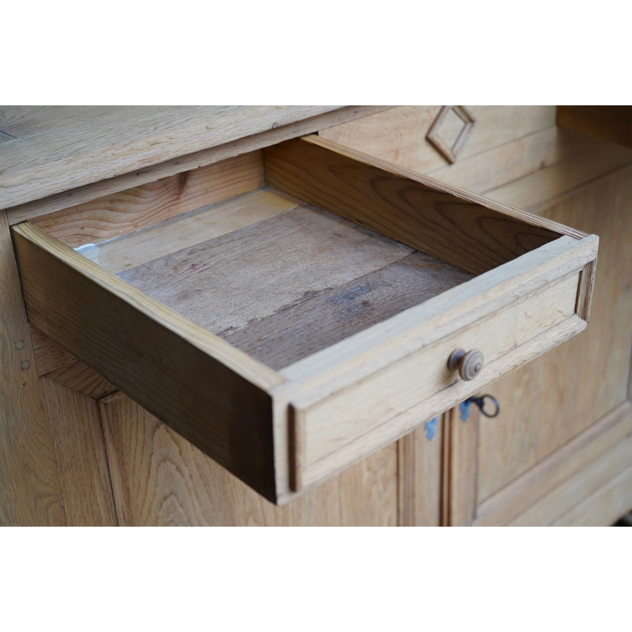 French Stripped Oak Cabinet