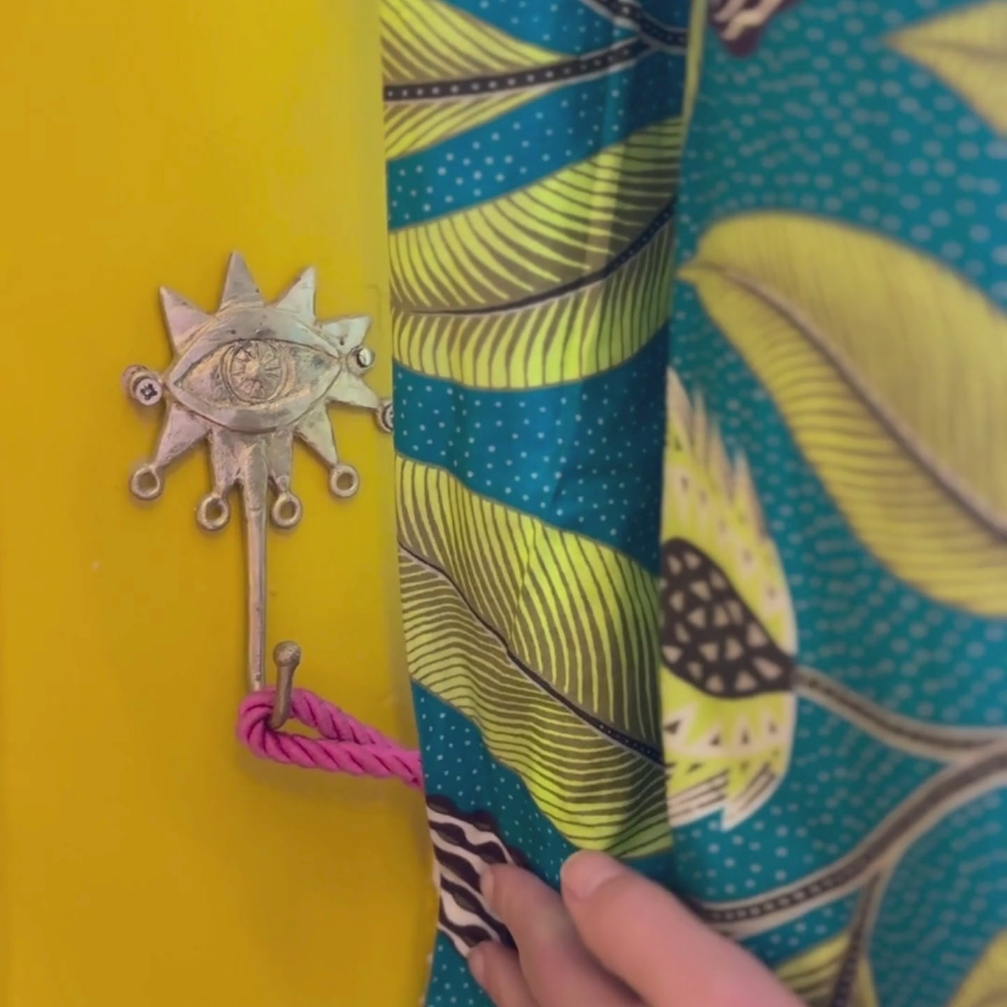 Ghanaian Ashanti Brass Hook 'Abstract Eye'