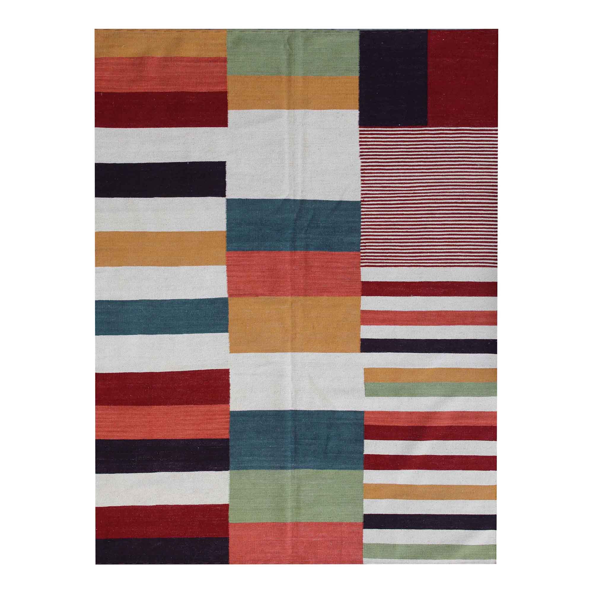 Multi-coloured Modern Kilim Rug