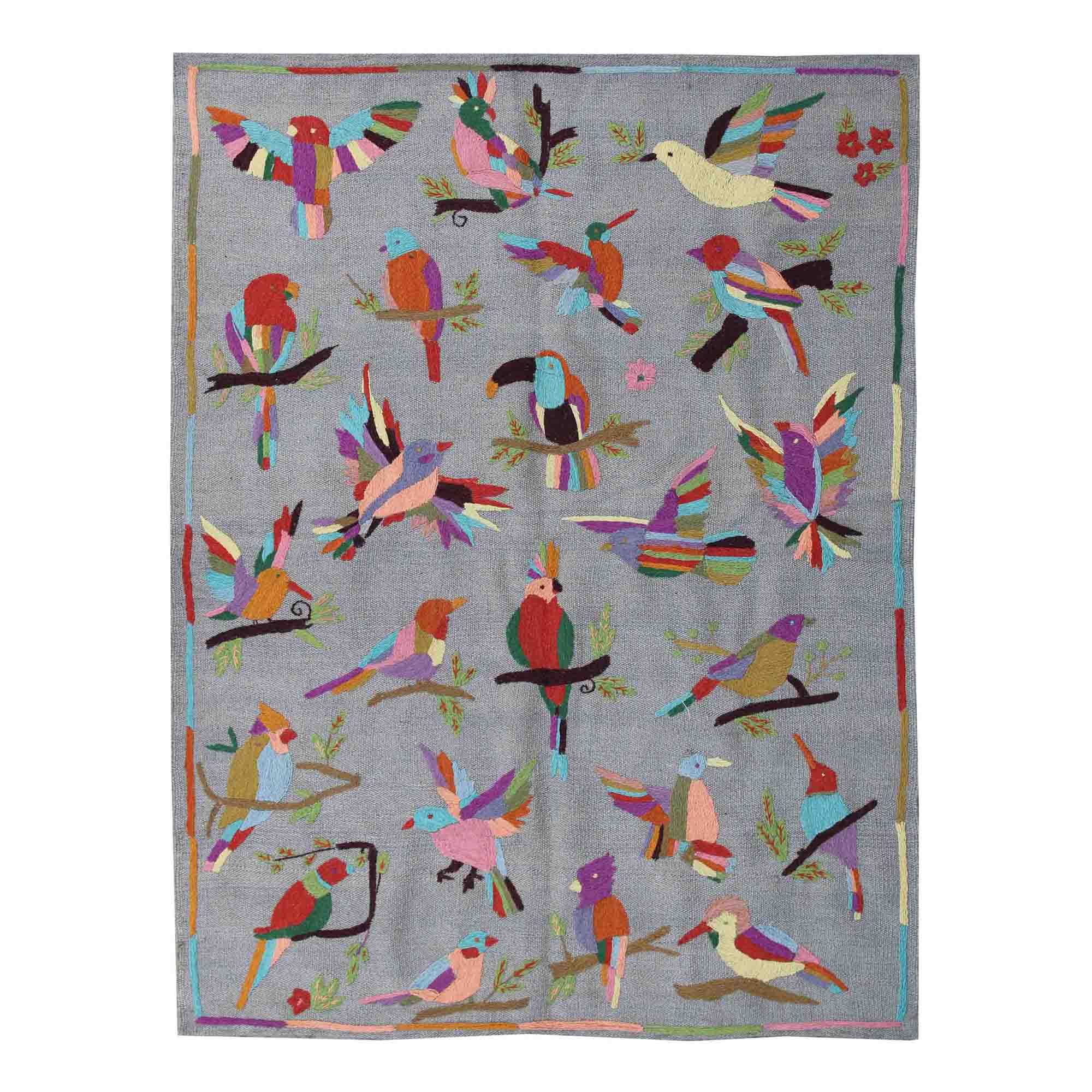 Unique Bird Suzani Kilim