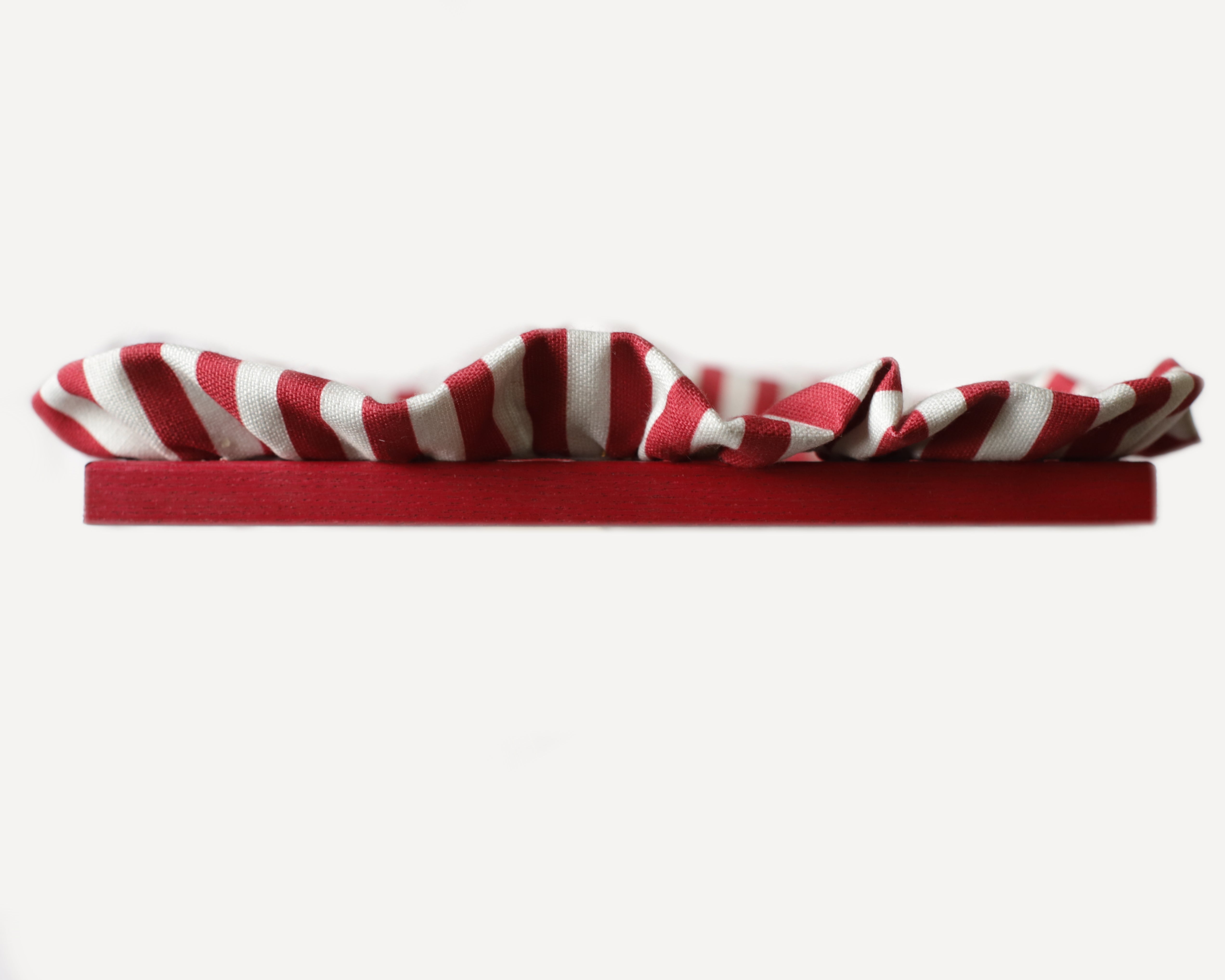 Cranberry Stripe Ruffle Frame