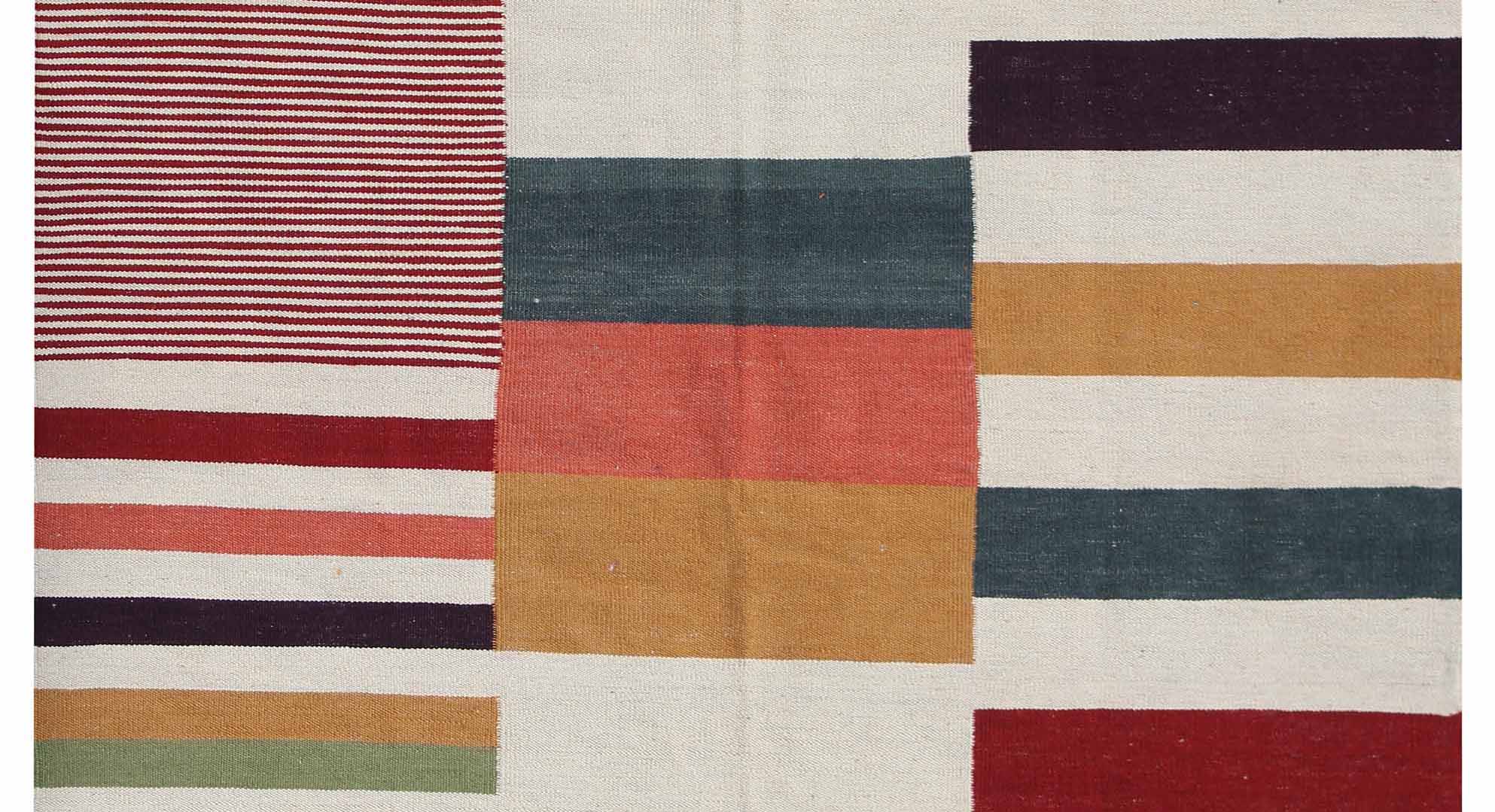 Multi-coloured Modern Kilim Rug