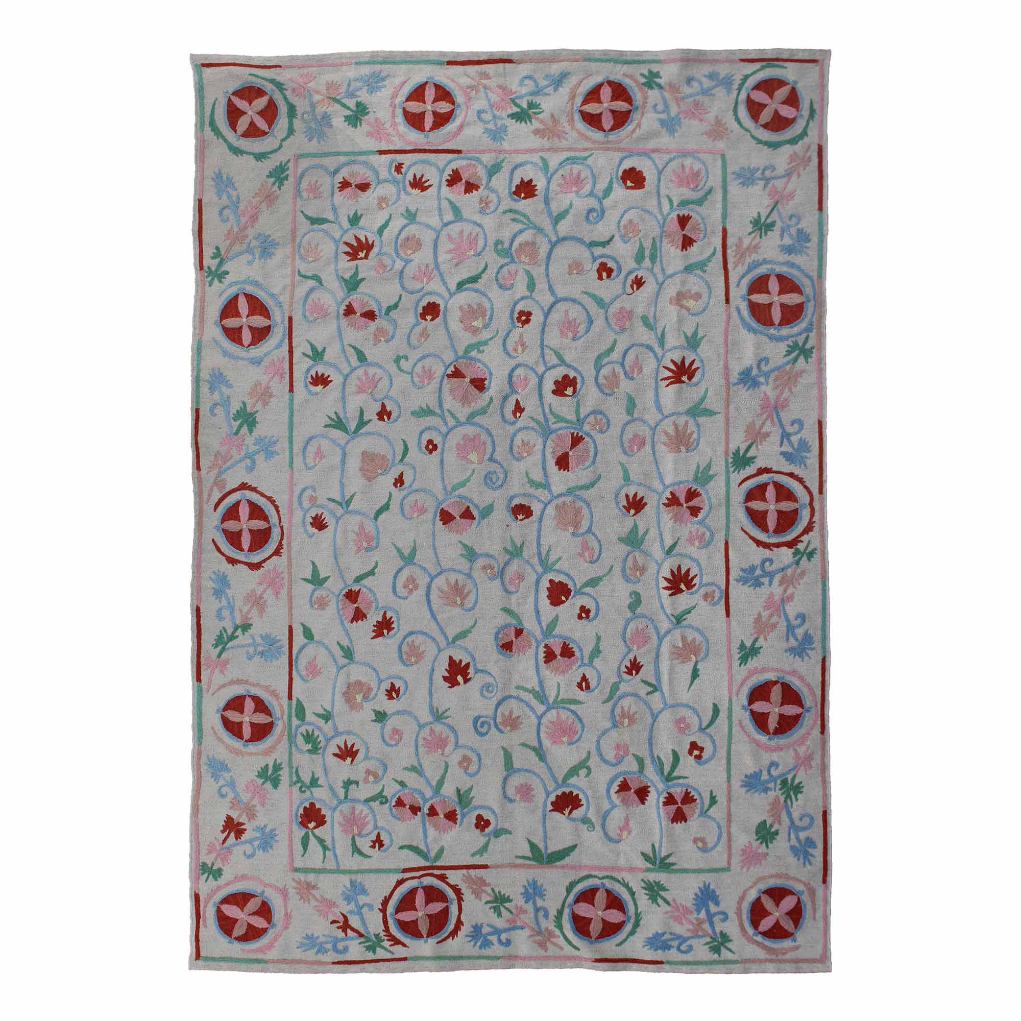 Floral Suzani Kilim Rug