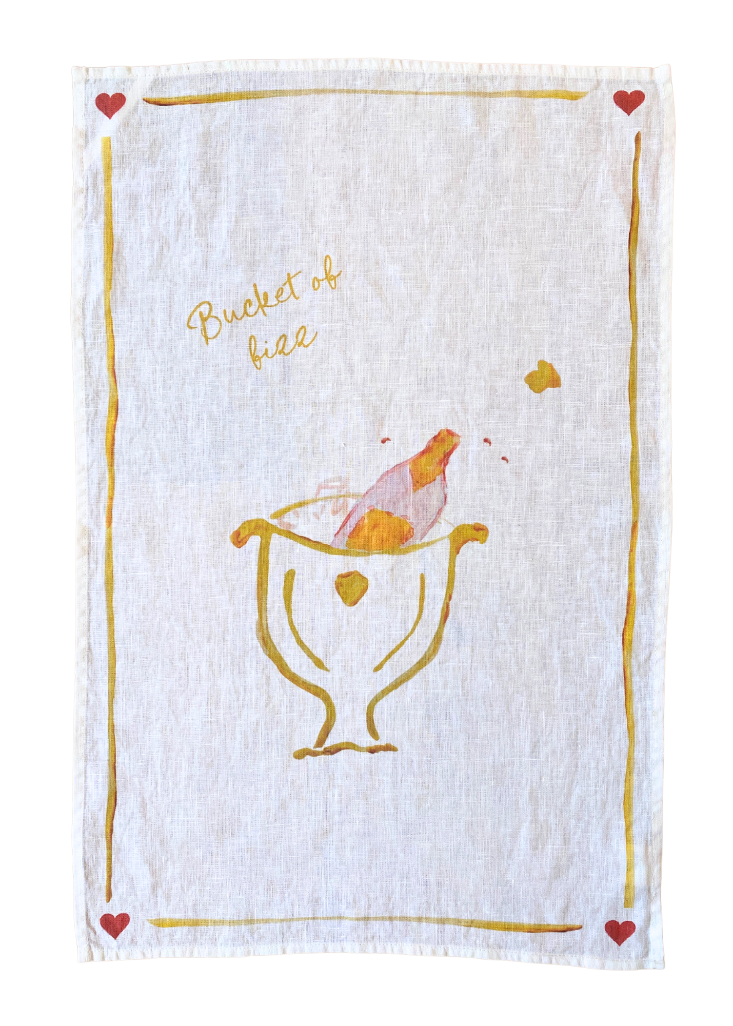 Bucket of Fizz - Linen Teatowel