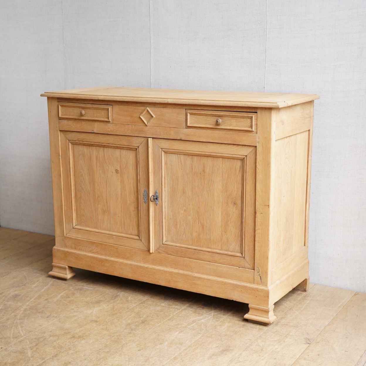 French Stripped Oak Cabinet