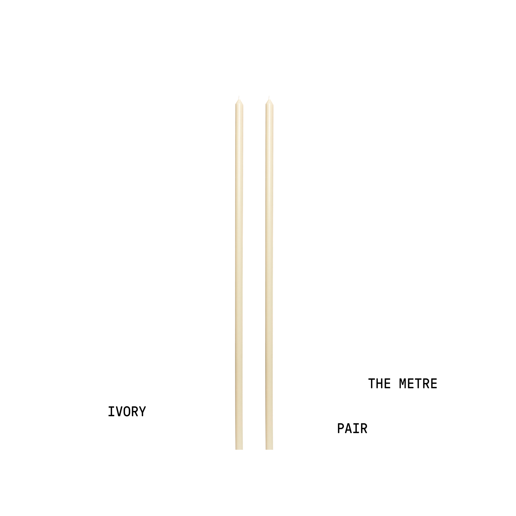 Ivory Tapered Candle Pair