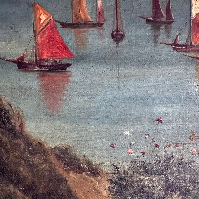 Sailboats Oil Painting