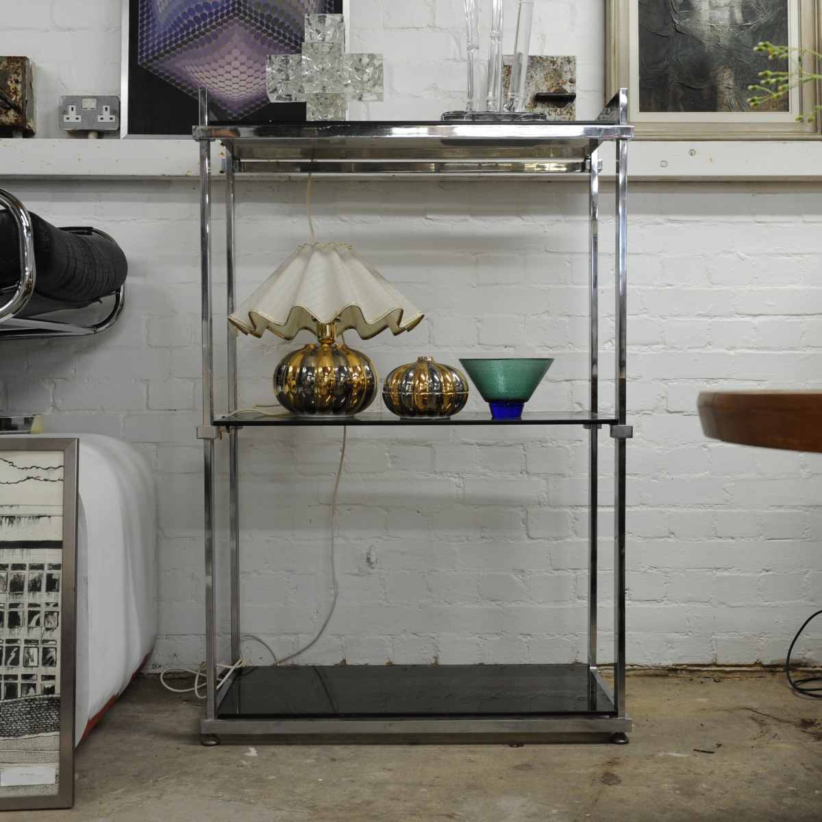 Shelving unit crafted by Tim Bates for Pieff Lisse, 1970s
