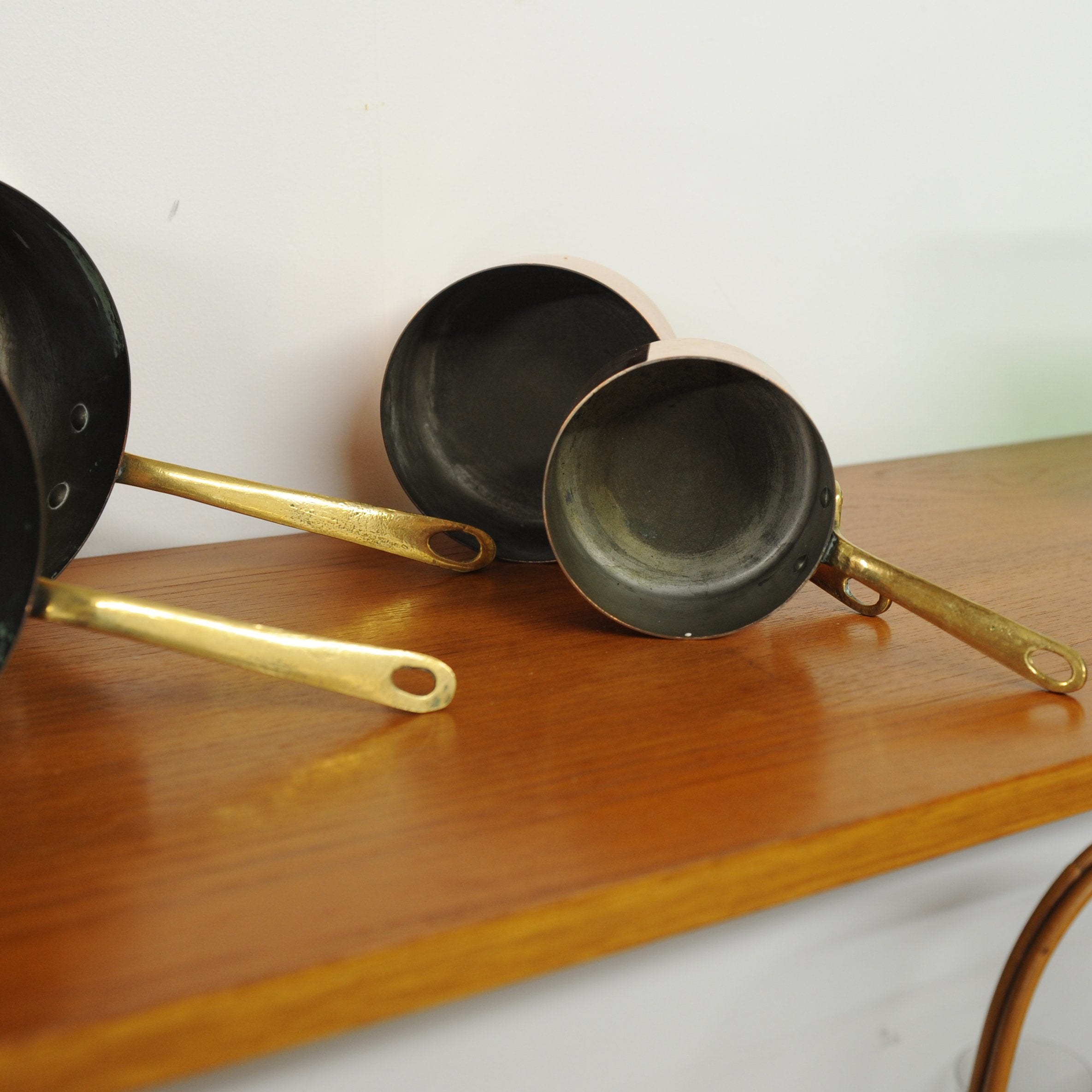 Vintage 1950s French Copper Pans | Set of Four