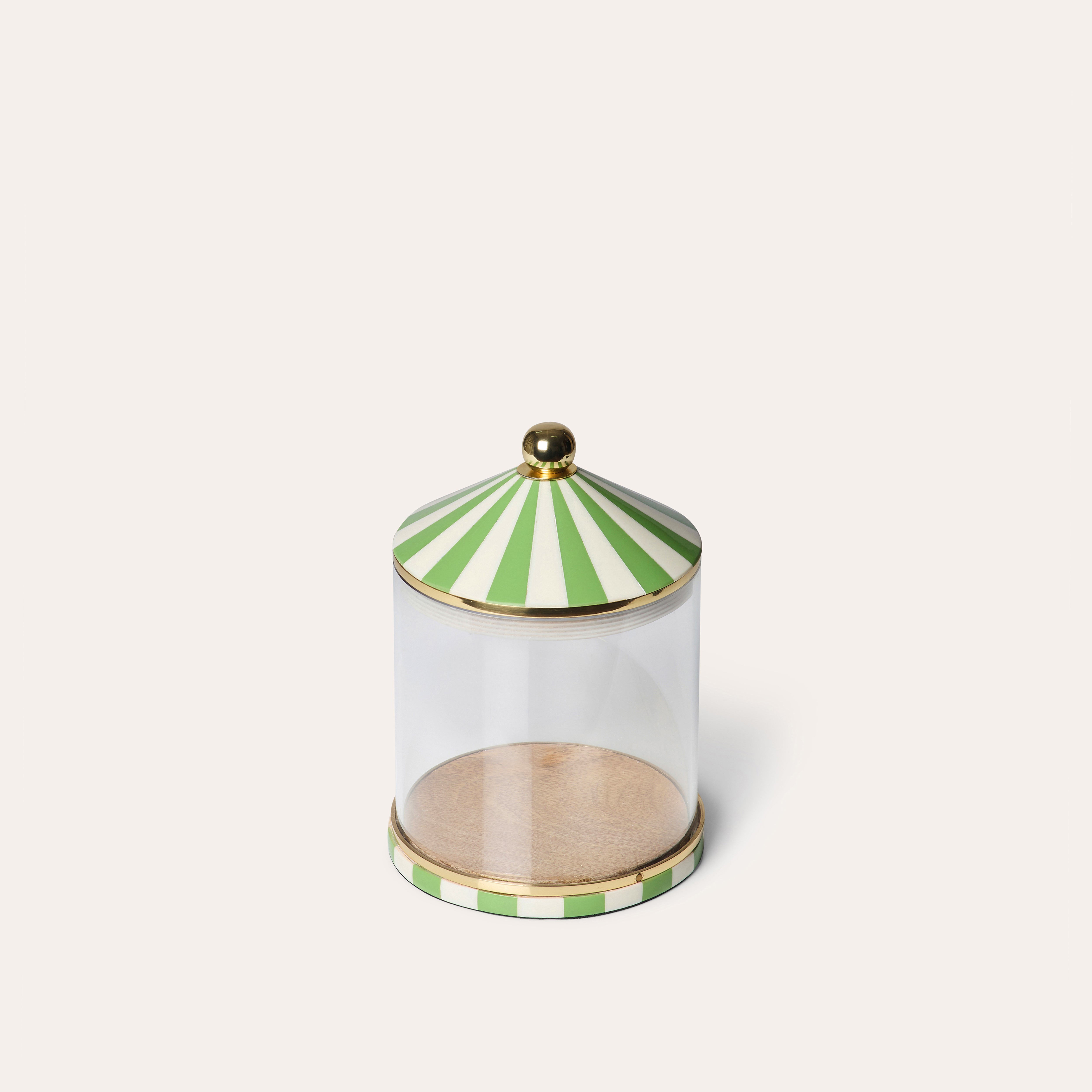 Circus Storage Jar | Green and White