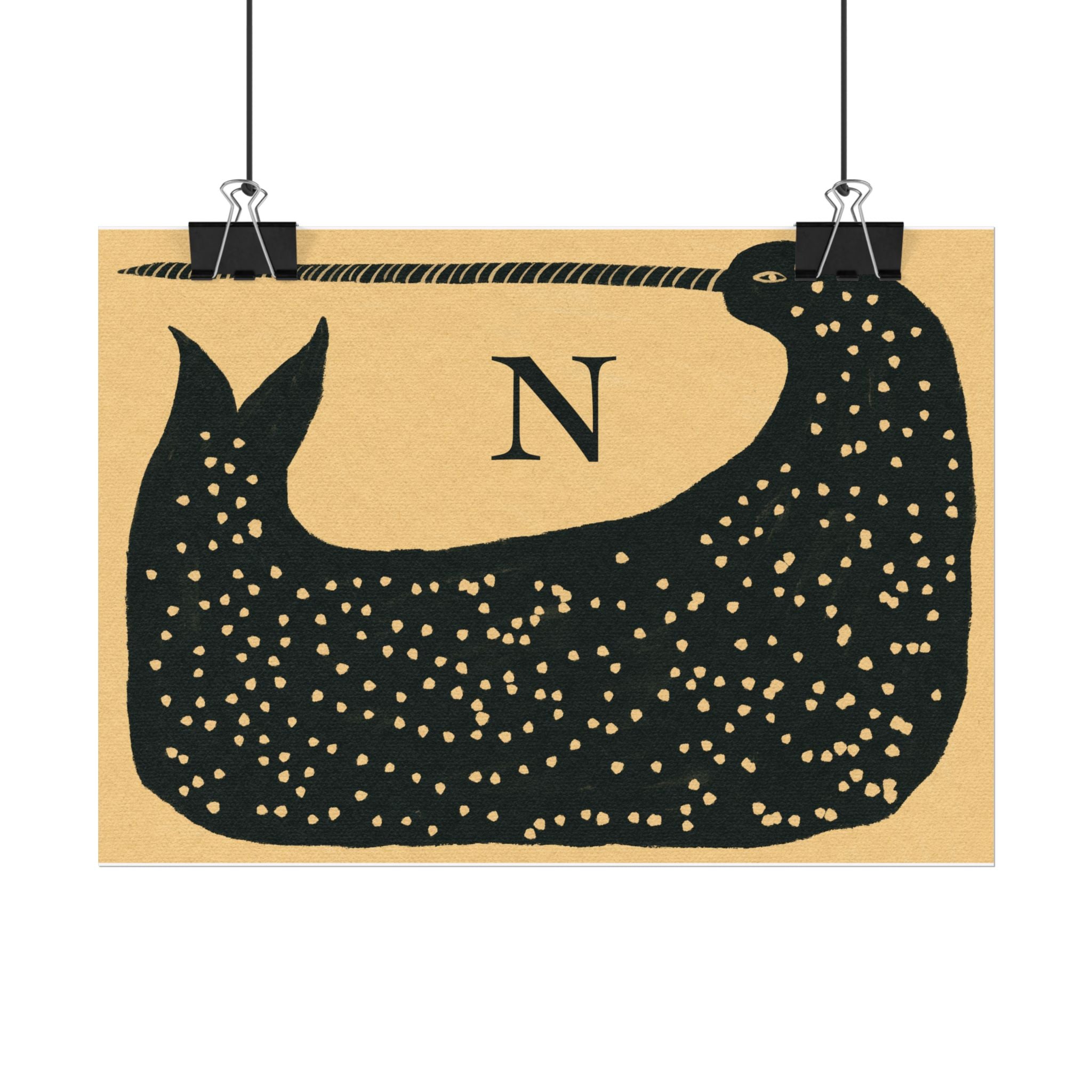 Tabby Booth Fine Art Print • N for Narwhal