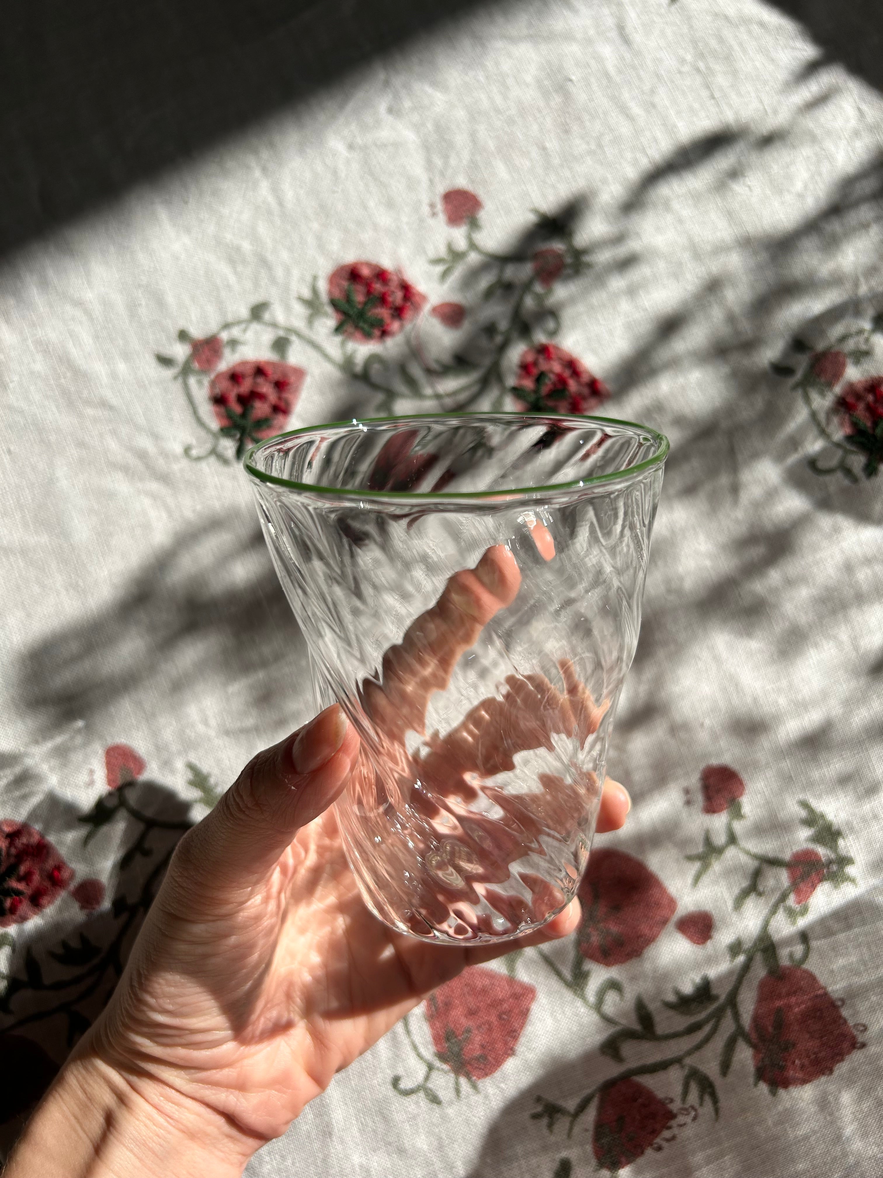 The Adrienne Venetian Tumbler in Green