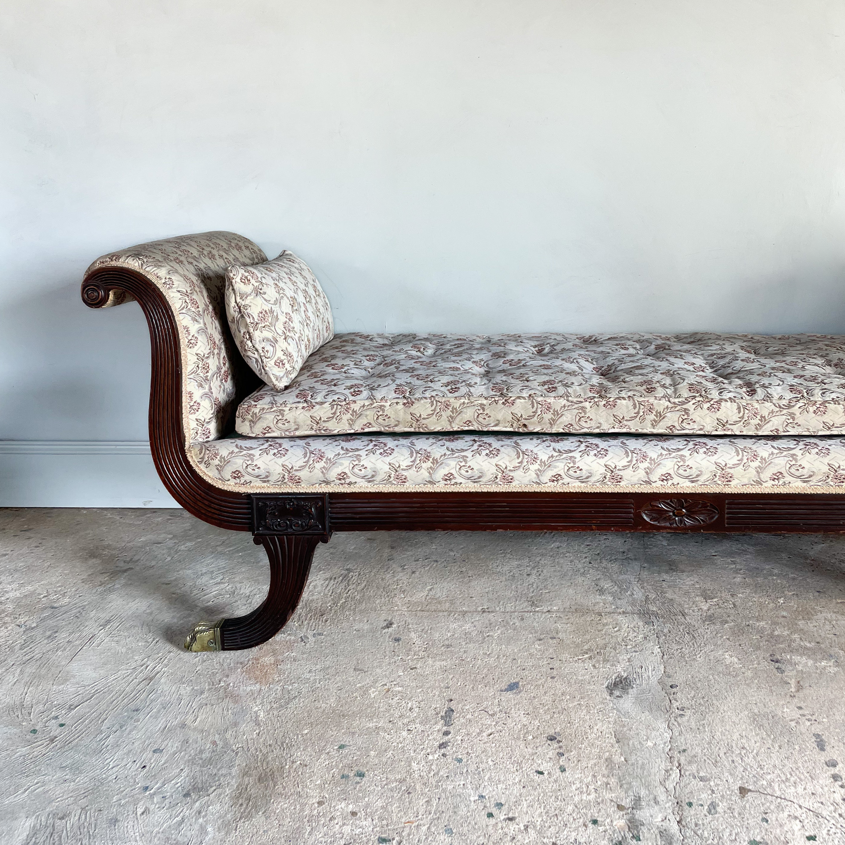 Regency Settee With Scroll Ends