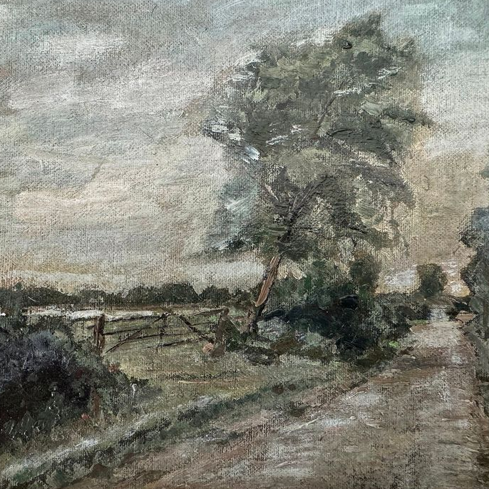 Country Lane Oil Painting