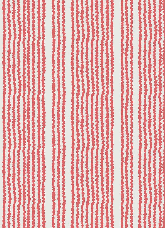 Ripple Stripe Wallpaper - CORAL