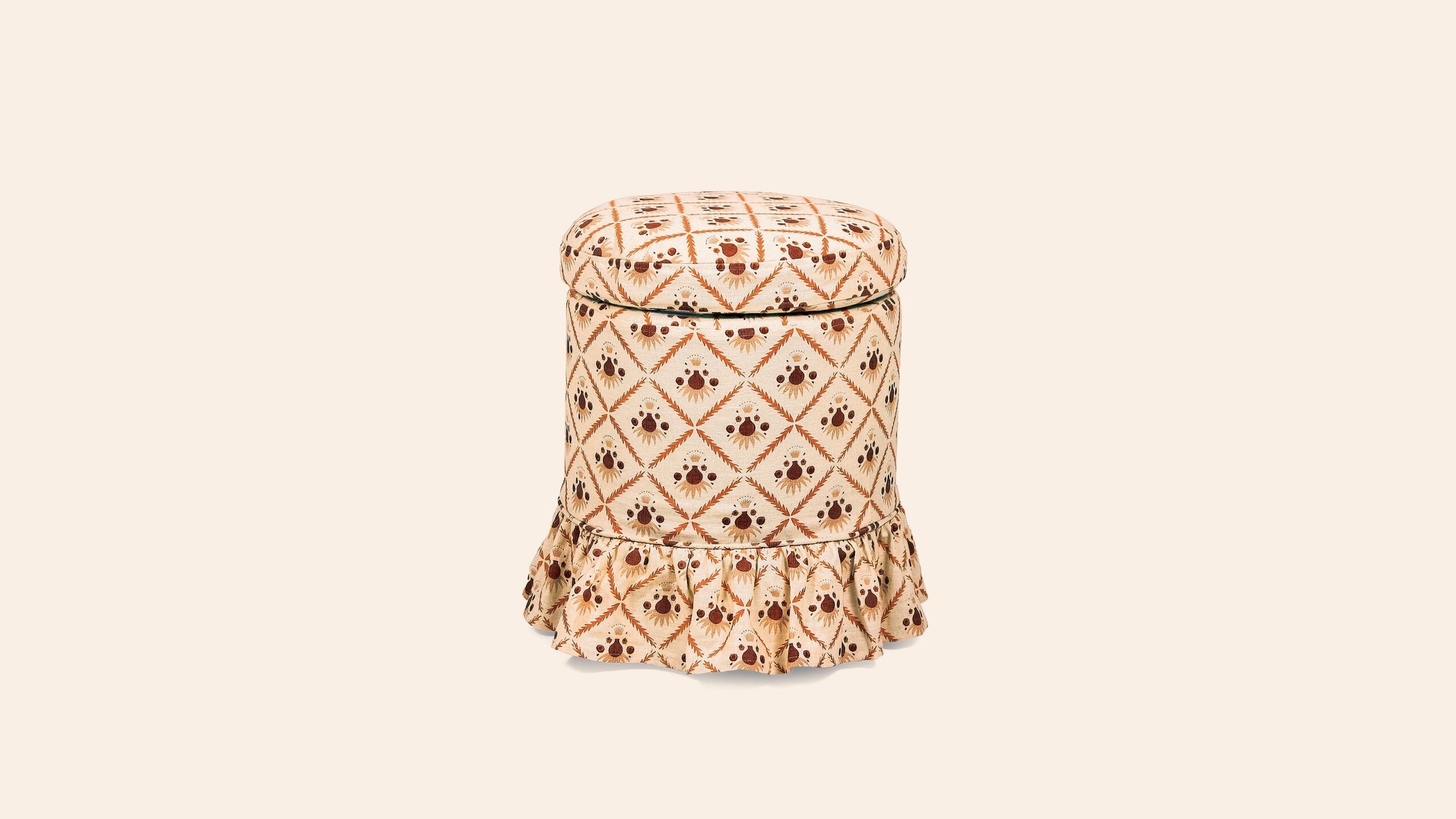 Aurora Footstool, Dusky Pink