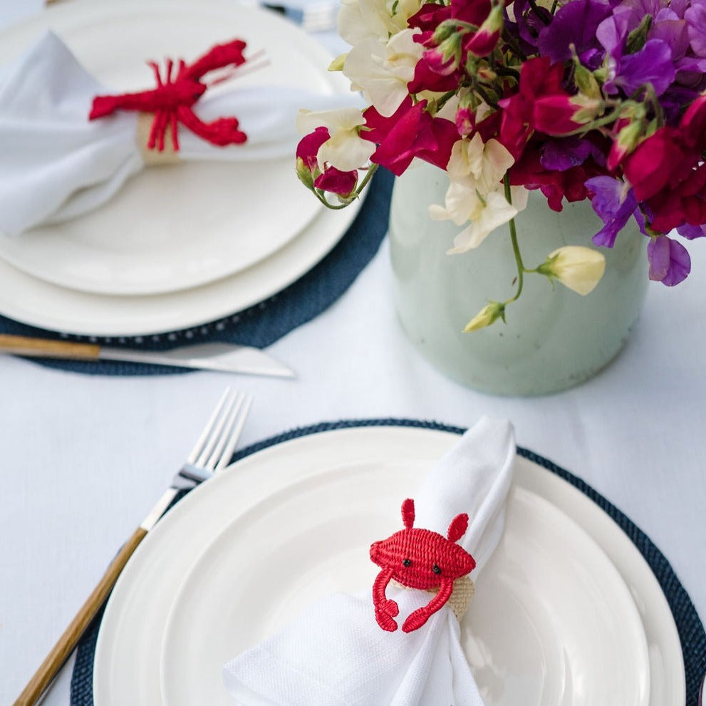 Palmito Crab Napkin Rings (Set of 4)