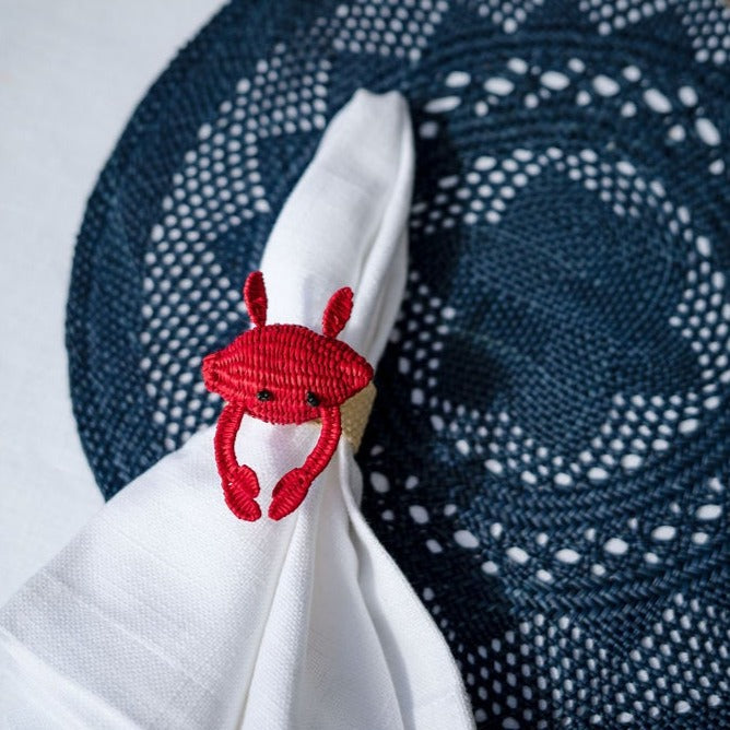 Palmito Crab Napkin Rings (Set of 4)