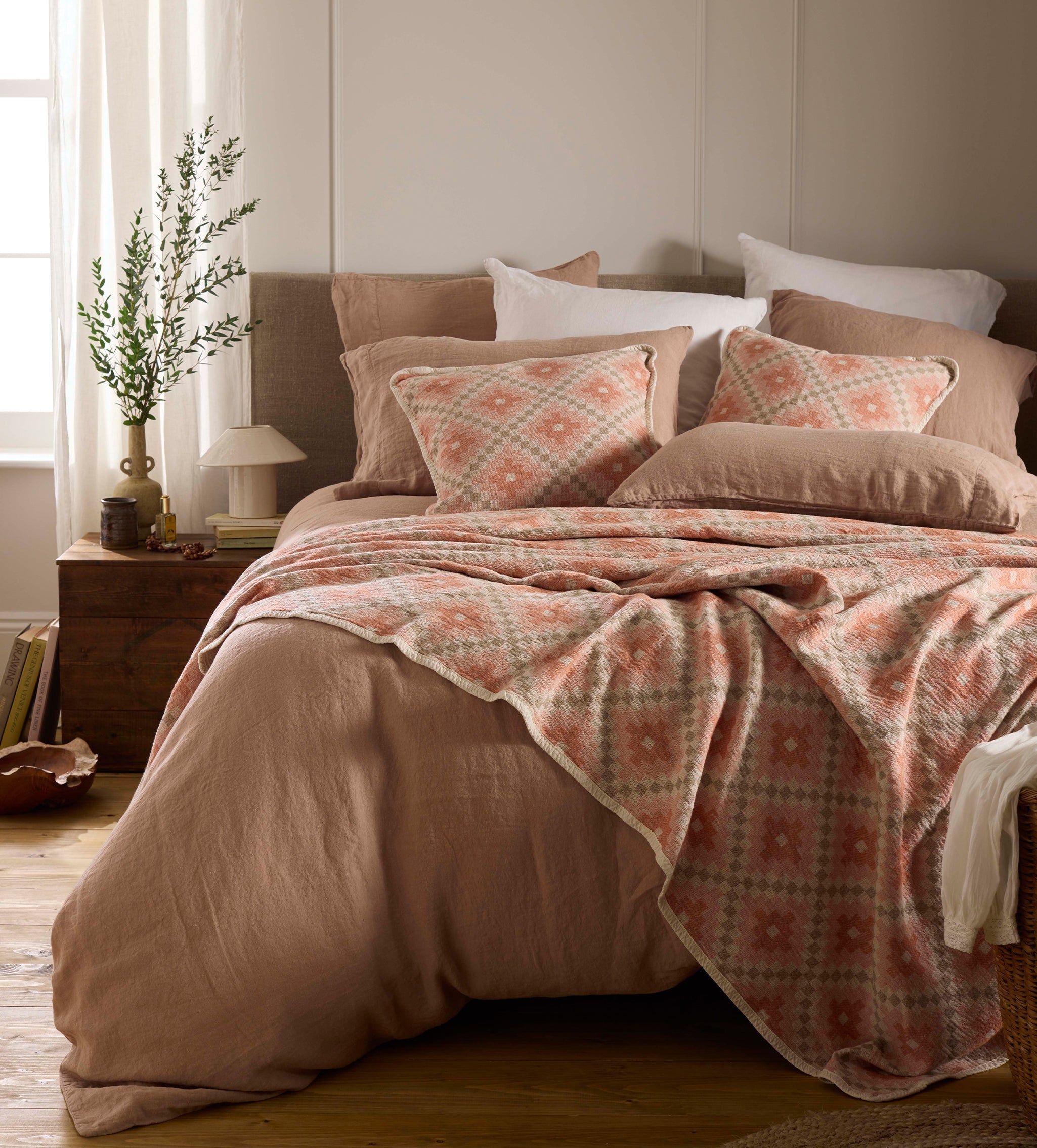 Almond 100% Linen Duvet Cover