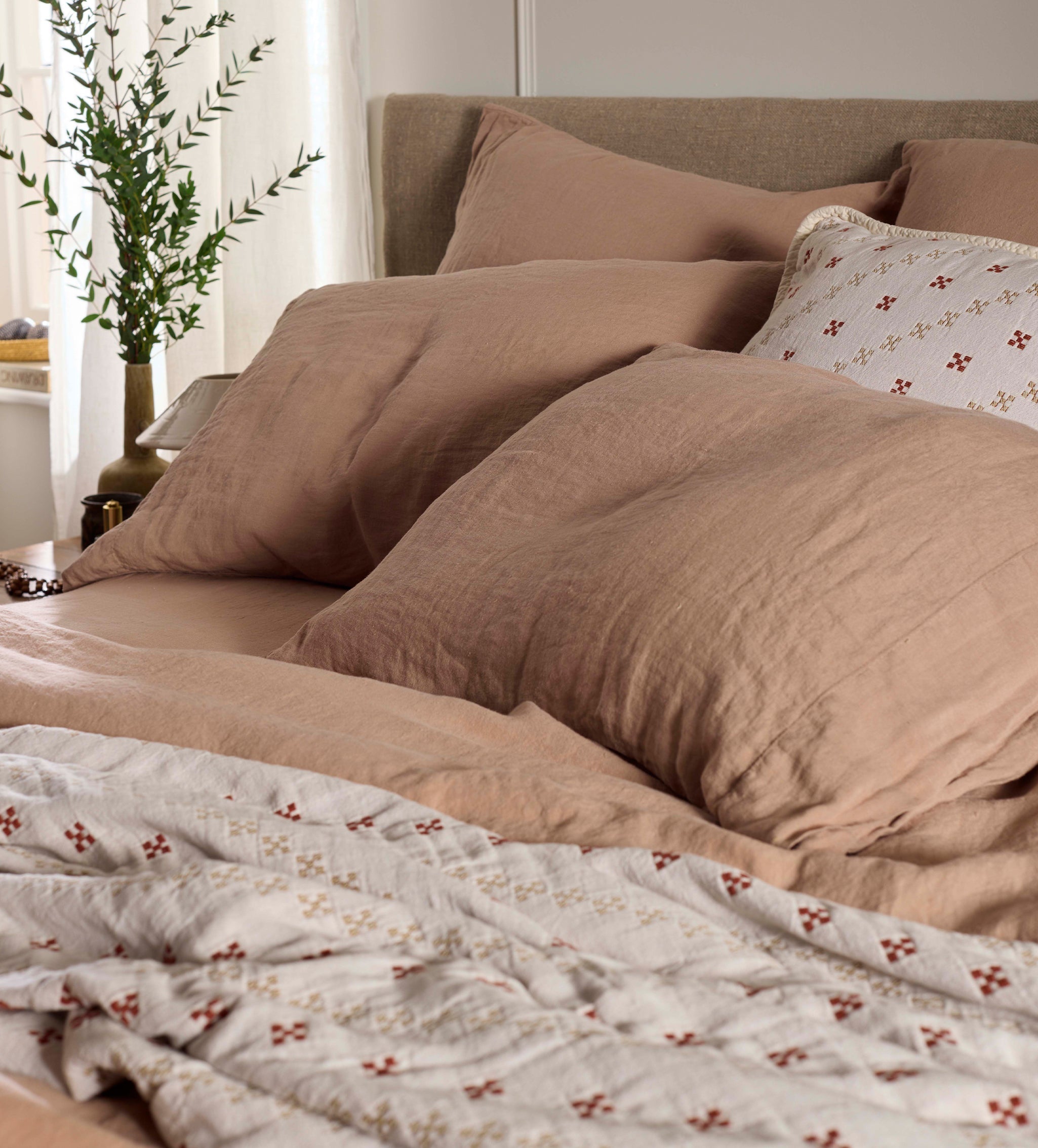 Almond 100% Linen Pillowcase