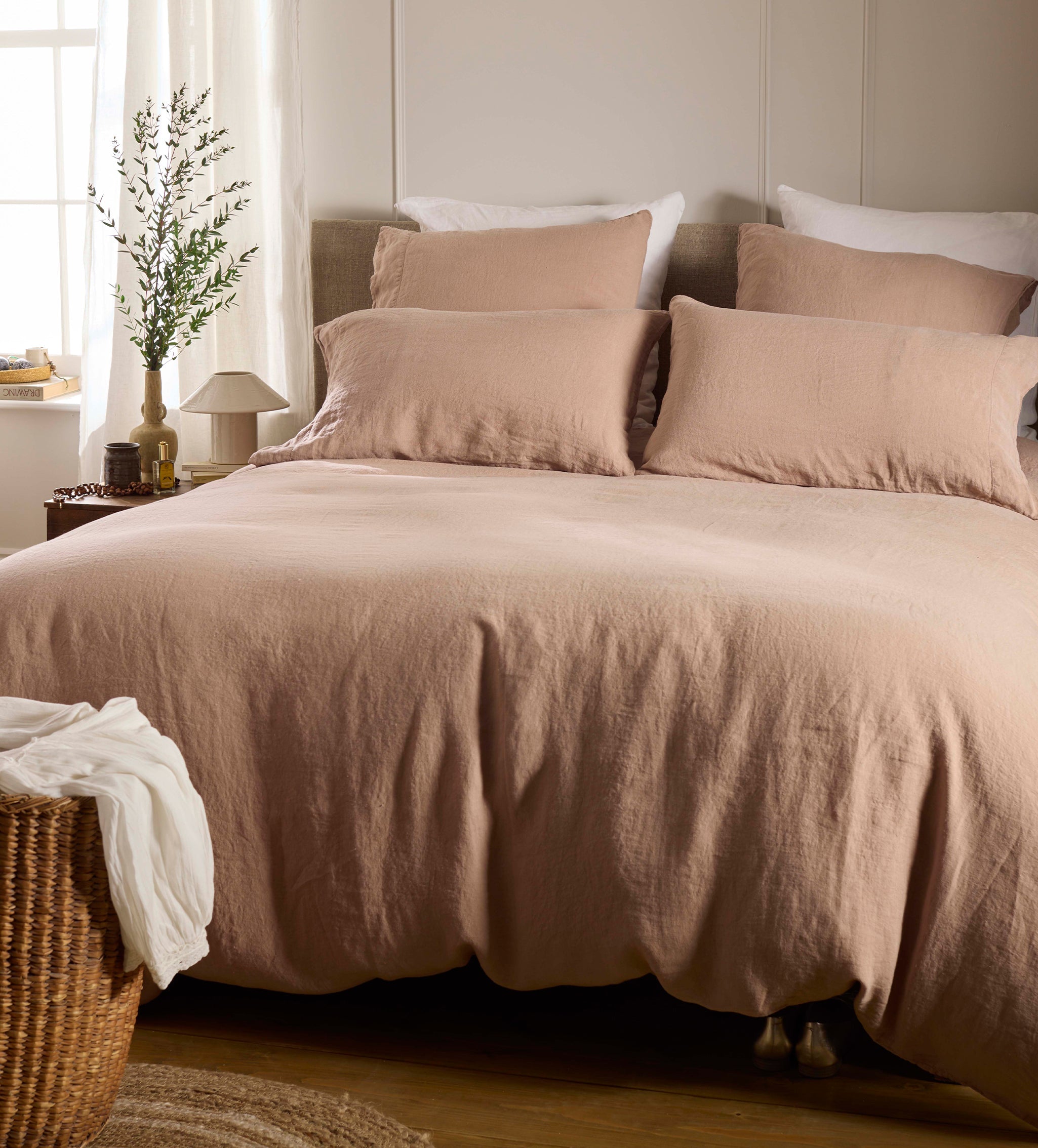 Almond 100% Linen Pillowcase