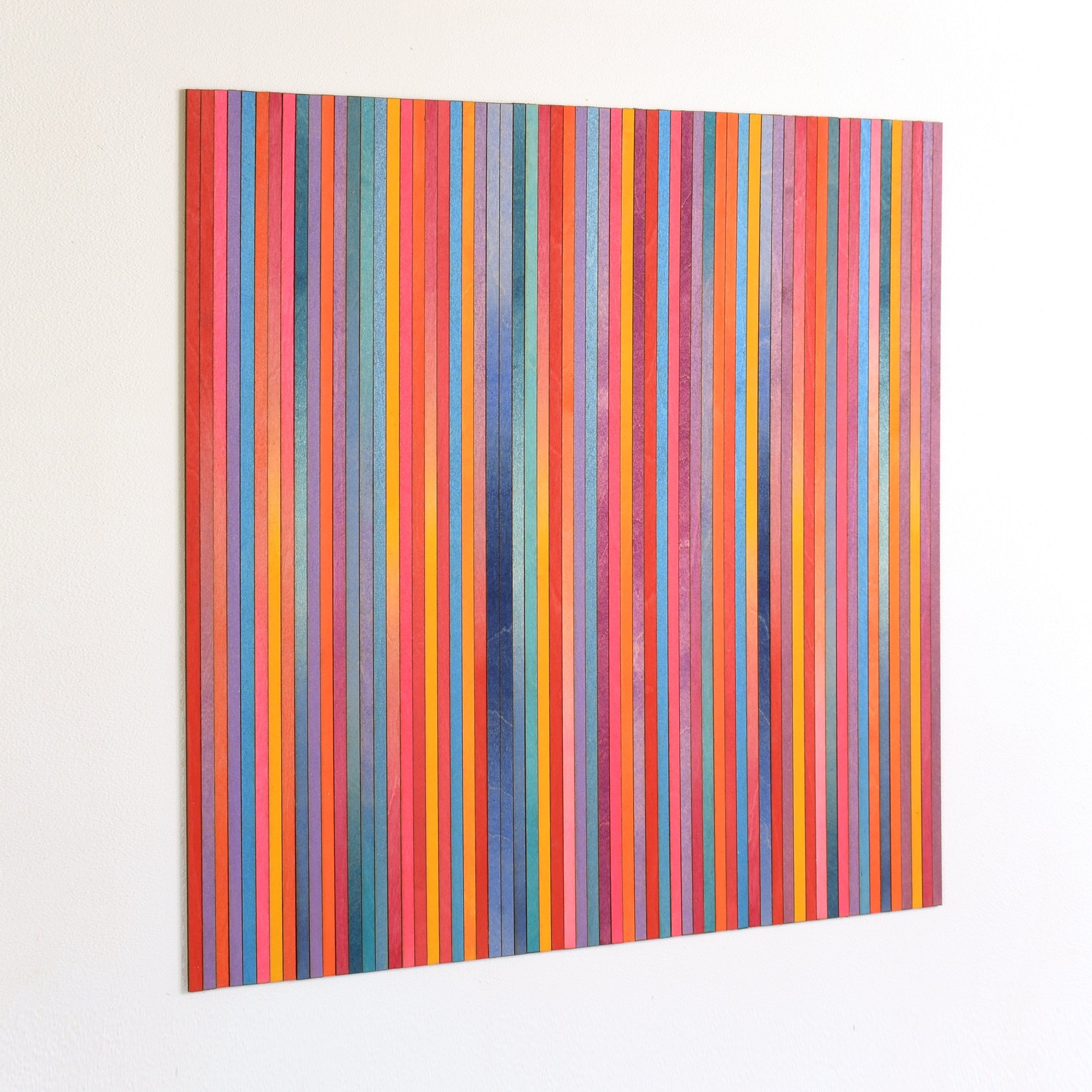 Irregular Bright Stripe Colour Study Painting