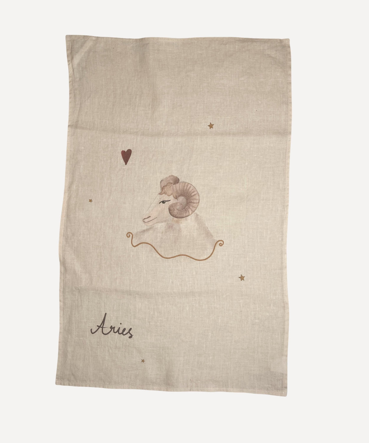 Zodiac Linen Tea Towel - Aries