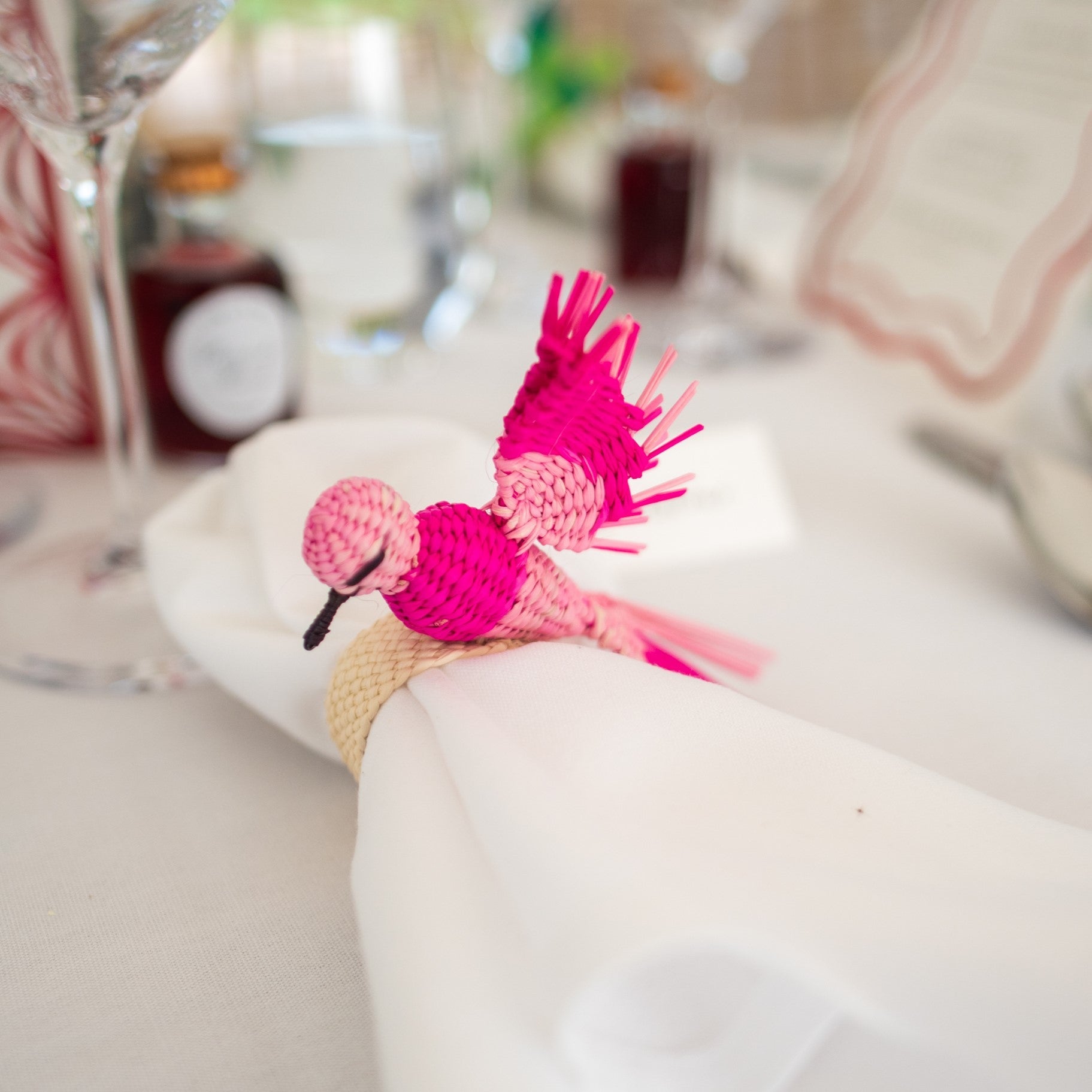 Palmito Multi-Coloured Hummingbird Napkin Rings (Set of 4)