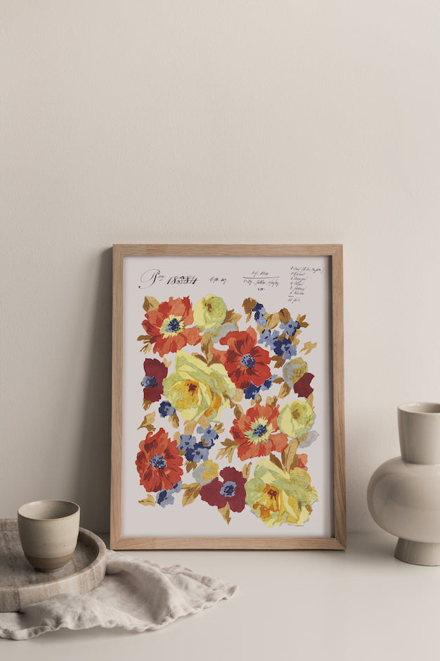 No.061 - Autumnal Blooms - Vintage Archive Poster Prints