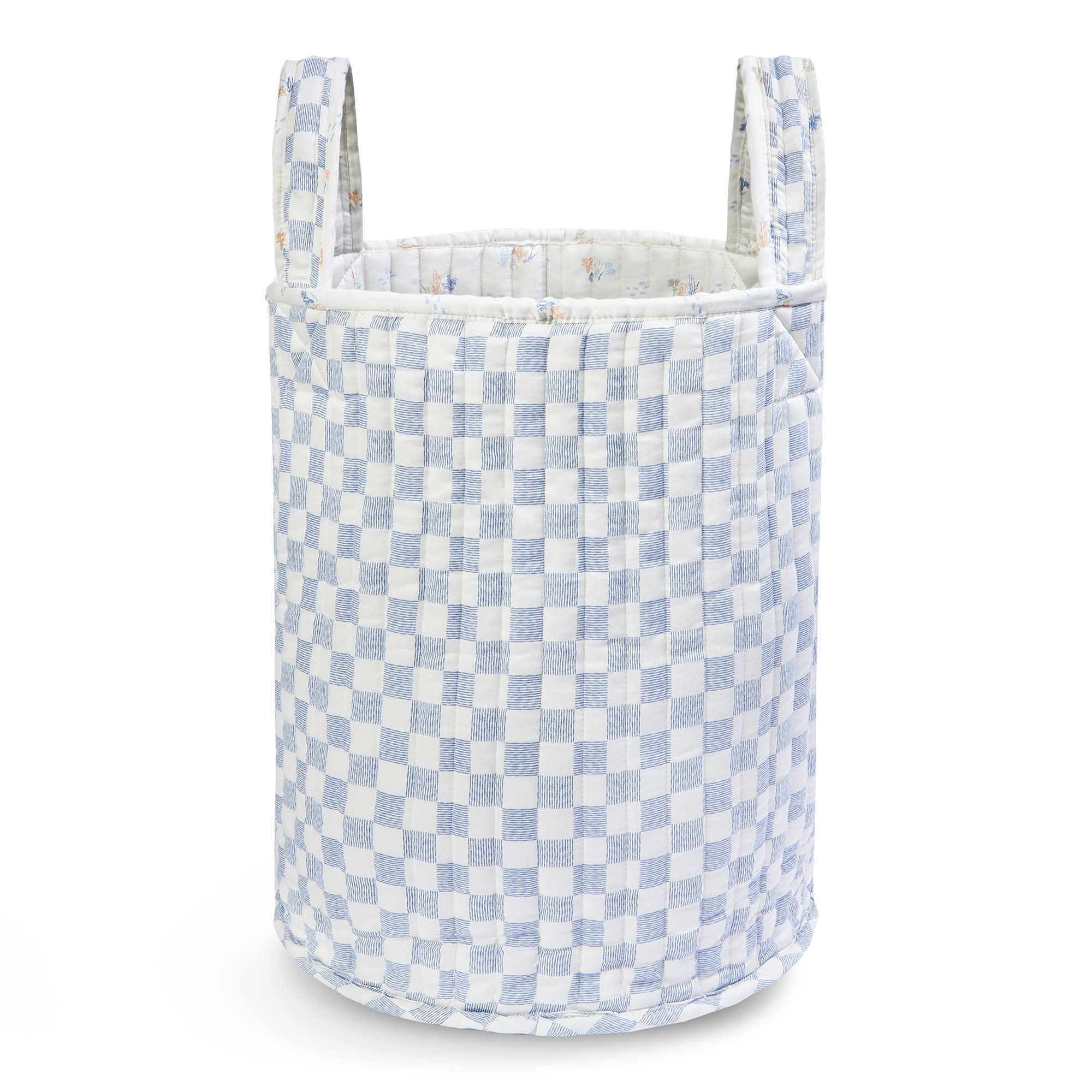 Large Quilted Storage Basket | Coastline & Waves