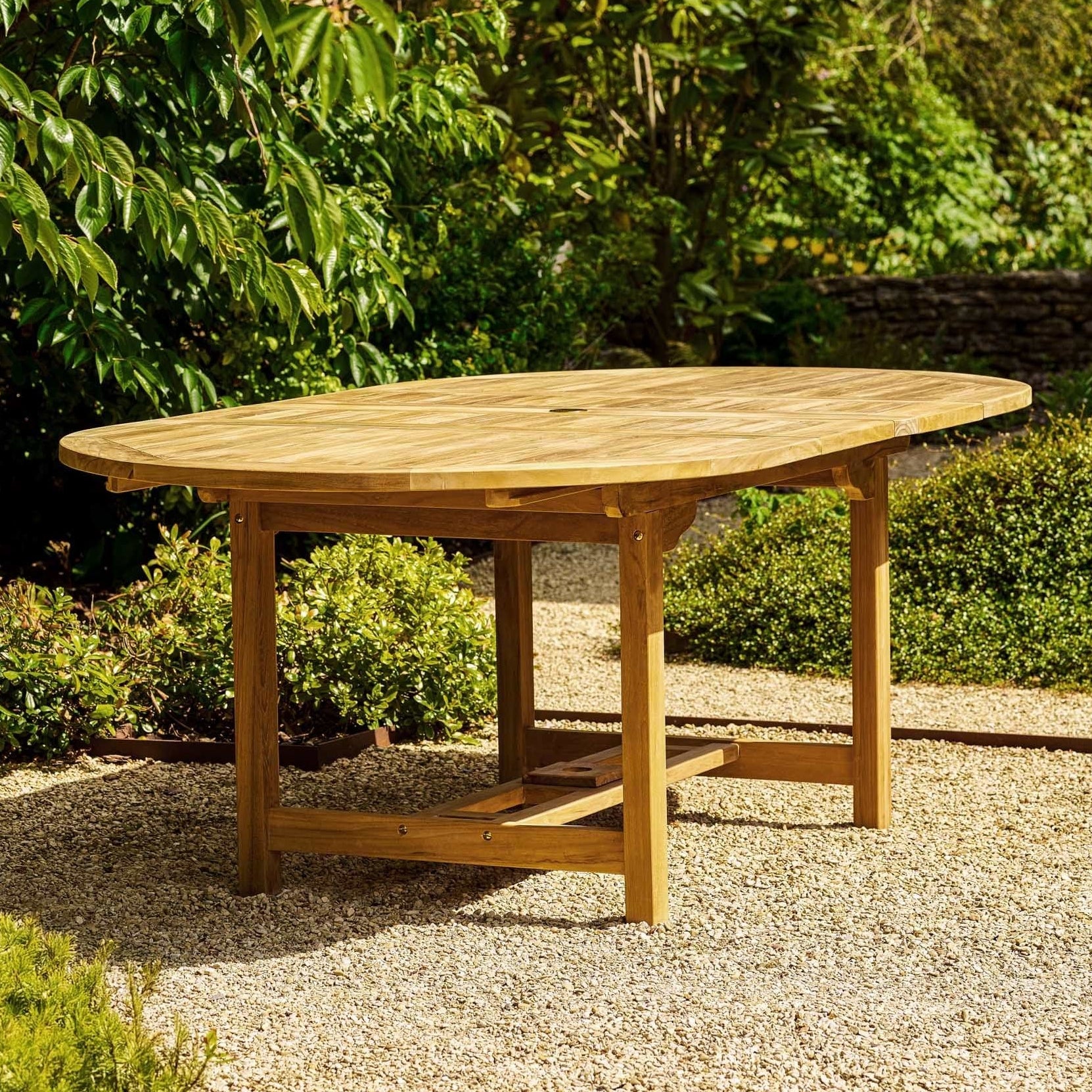 Avon Teak Oval Extending Dining Table