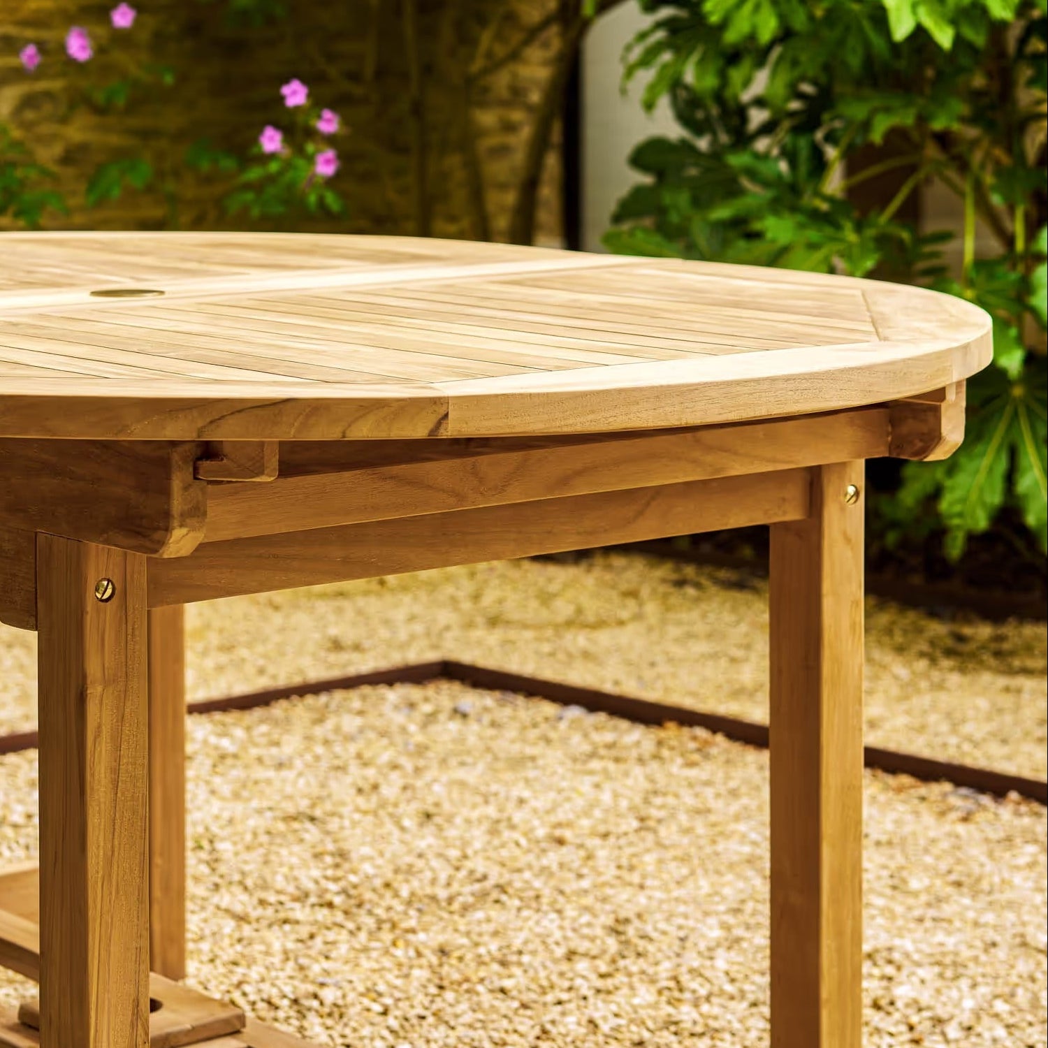 Avon Teak Oval Extending Dining Table