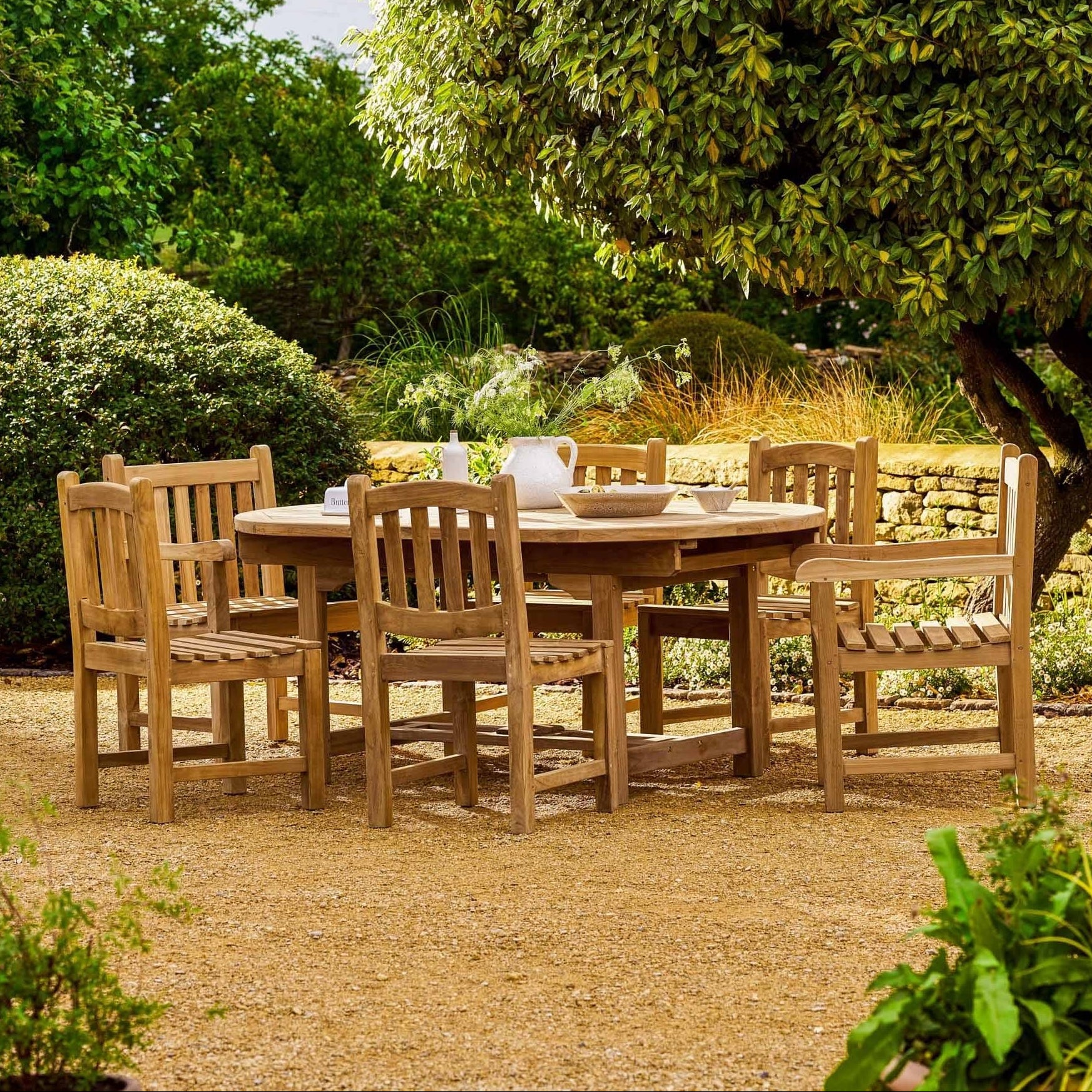 Avon Teak Oval Extending Dining Table