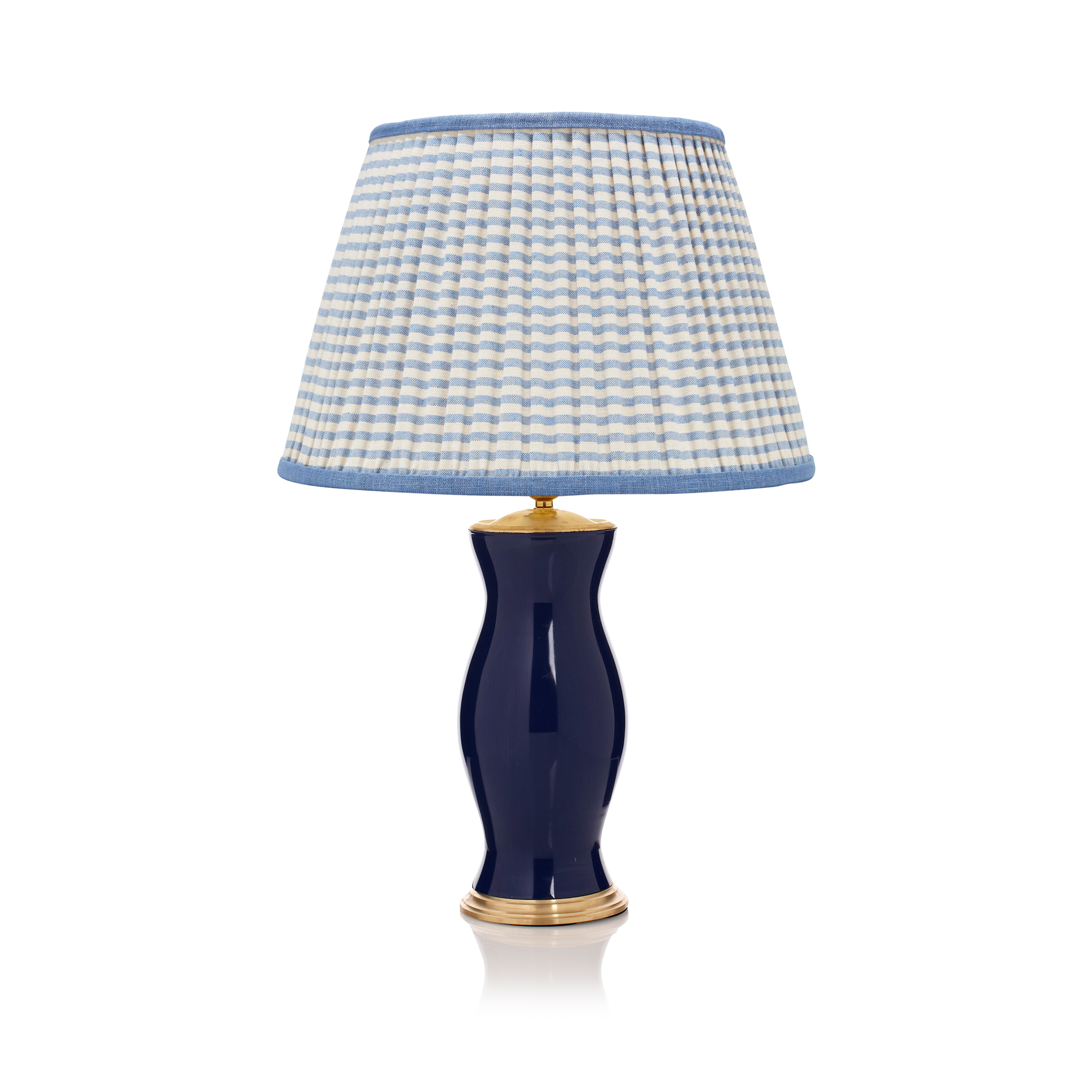 BLUE STRIPED LAMPSHADE