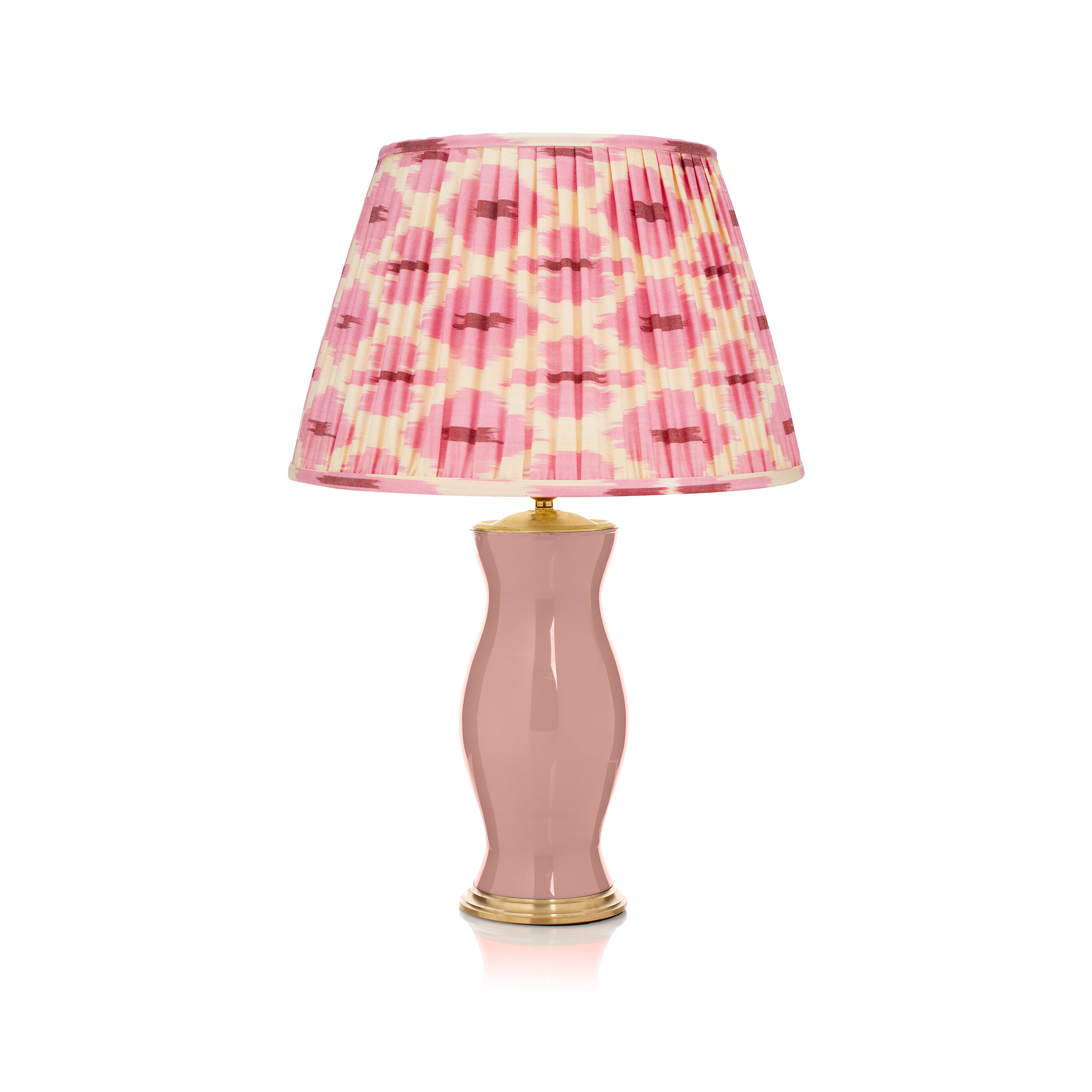 PINK AND CREAM IKAT LAMPSHADE LAMPSHADE