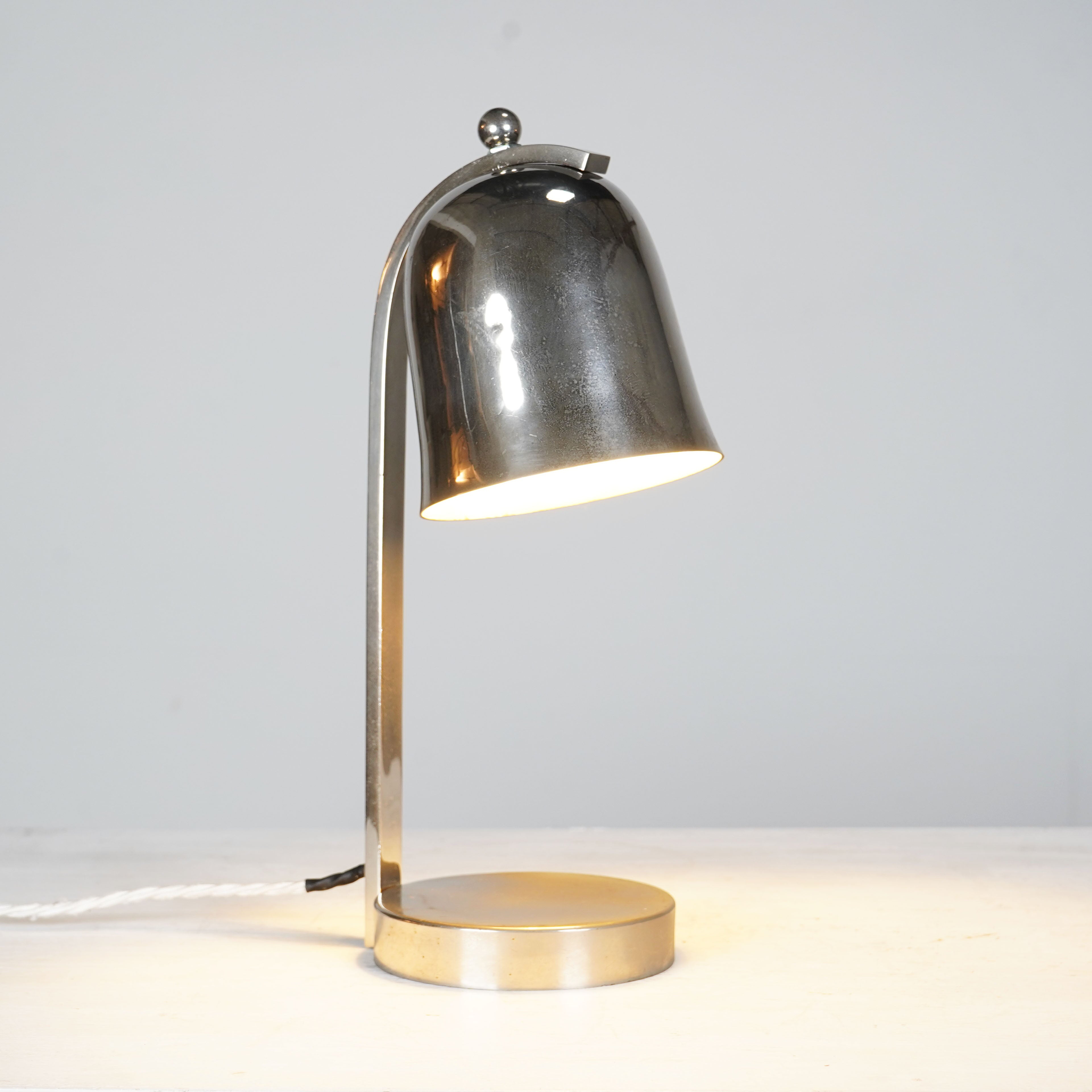 1930s French Metal Table Lamp