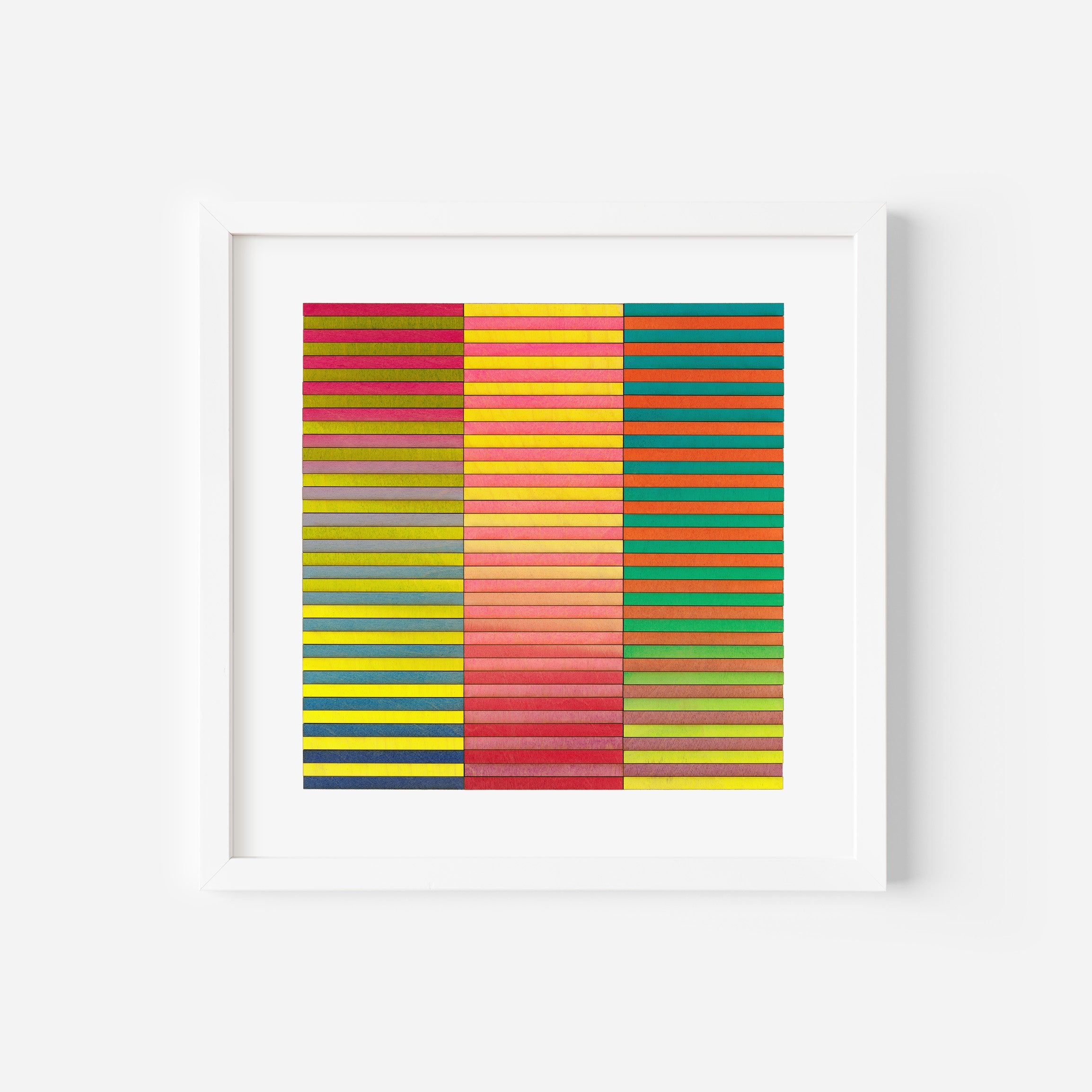 Berry Yellow Stripe Colour Study Print