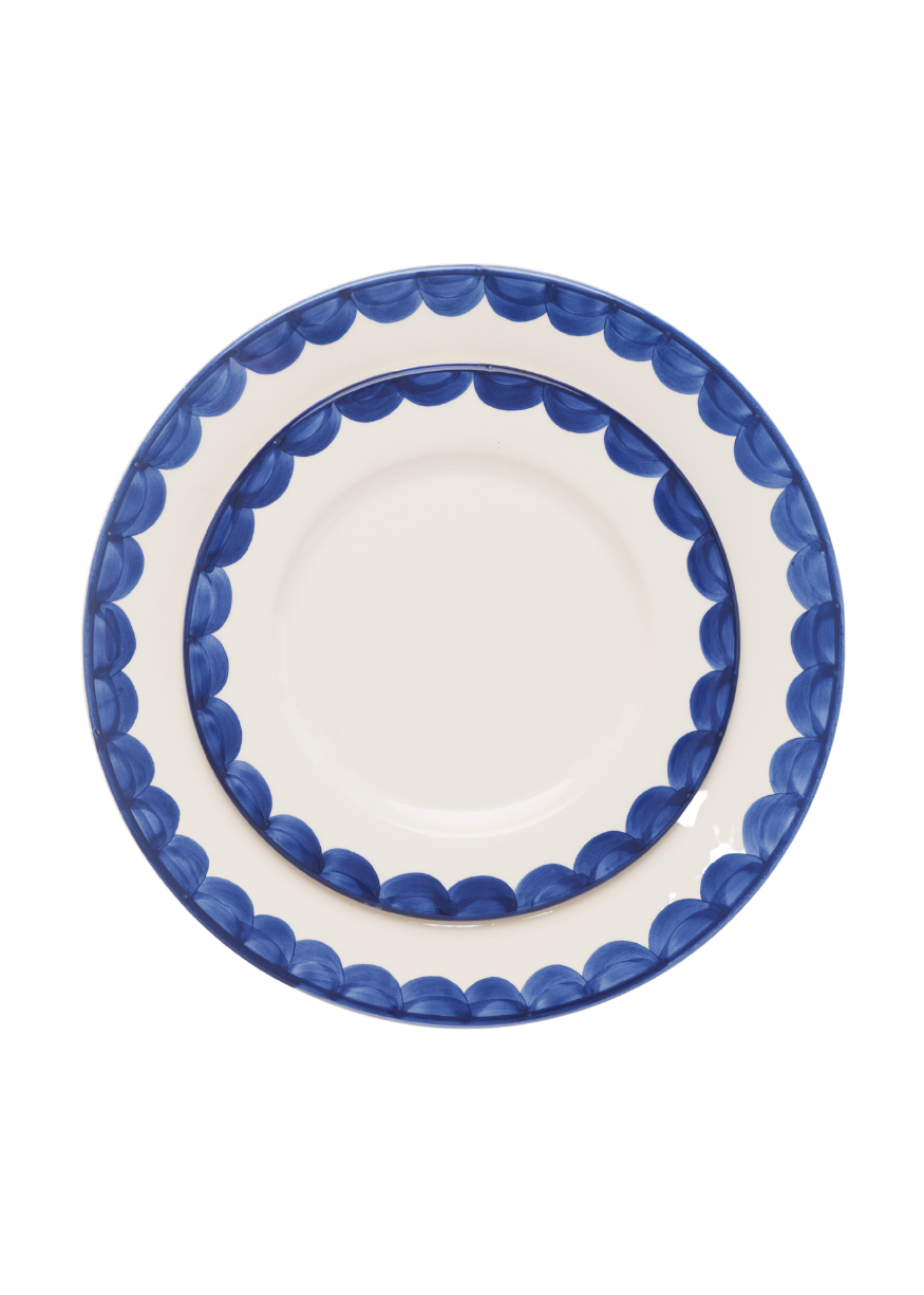 Blue Scallop Dinner Plate | Singles & Set of 4