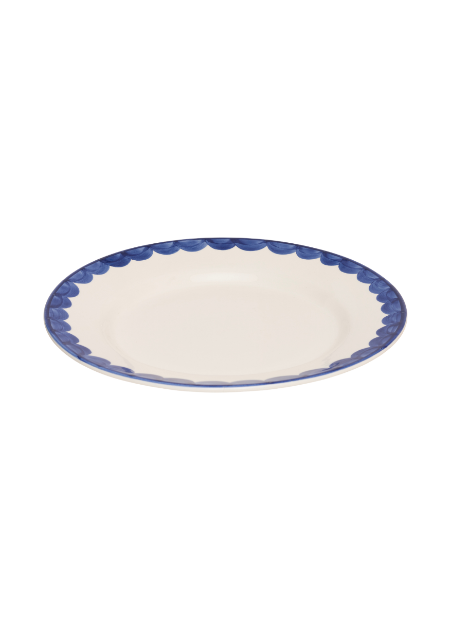 Blue Scallop Dinner Plate