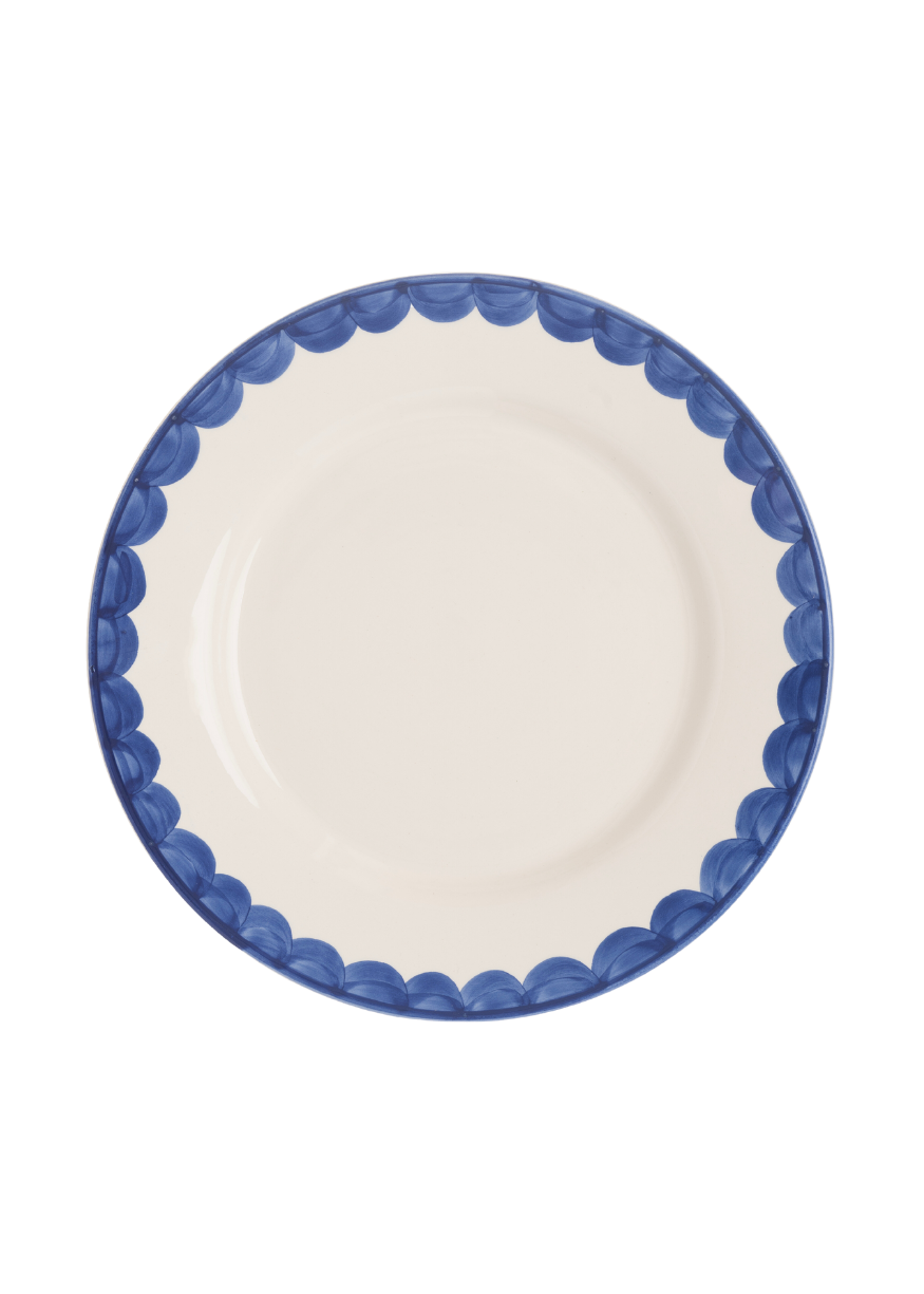 Blue Scallop Dinner Plate | Singles & Set of 4