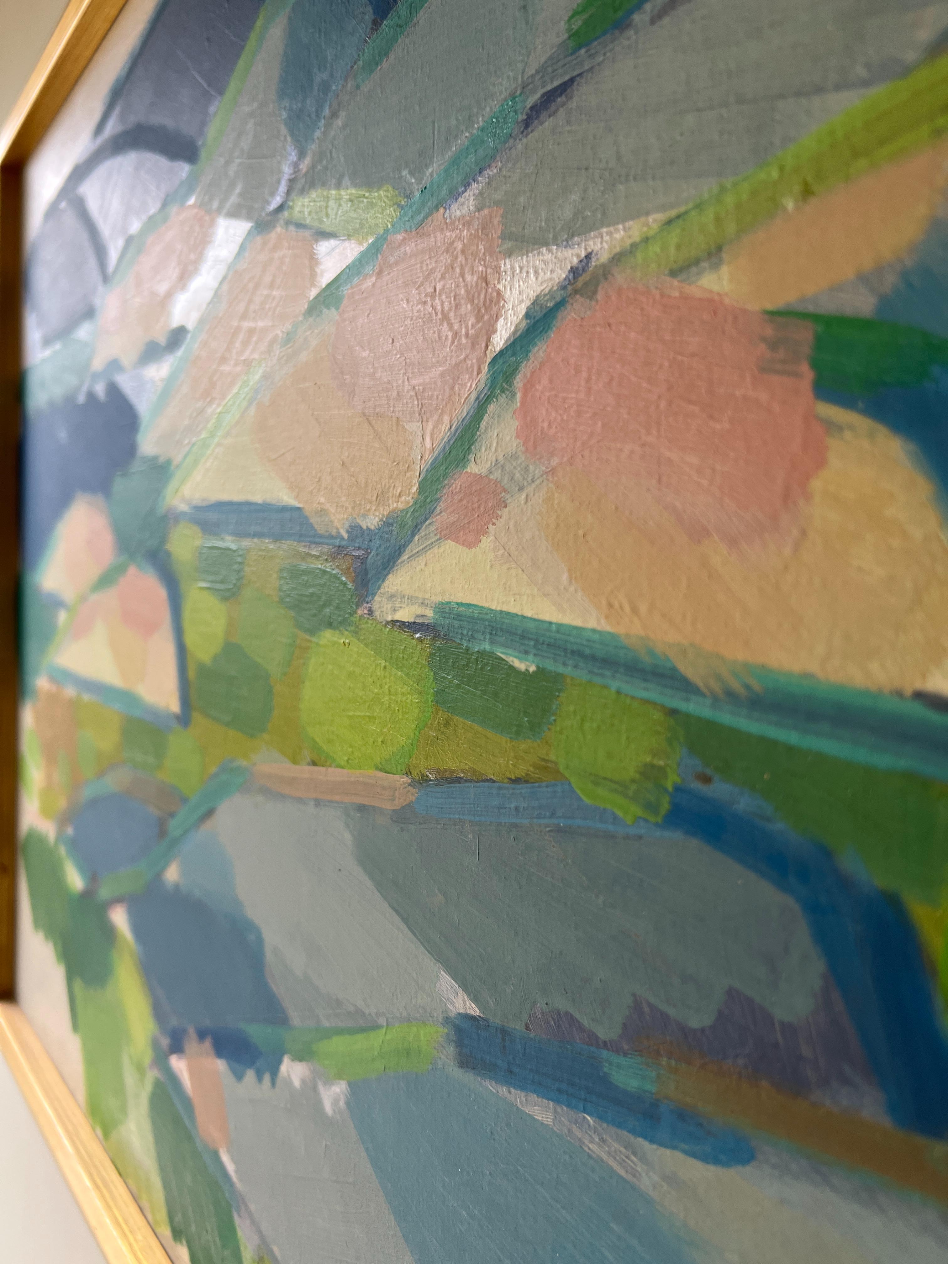 Blue Landscape Oil Painting by Hilmer Anderz