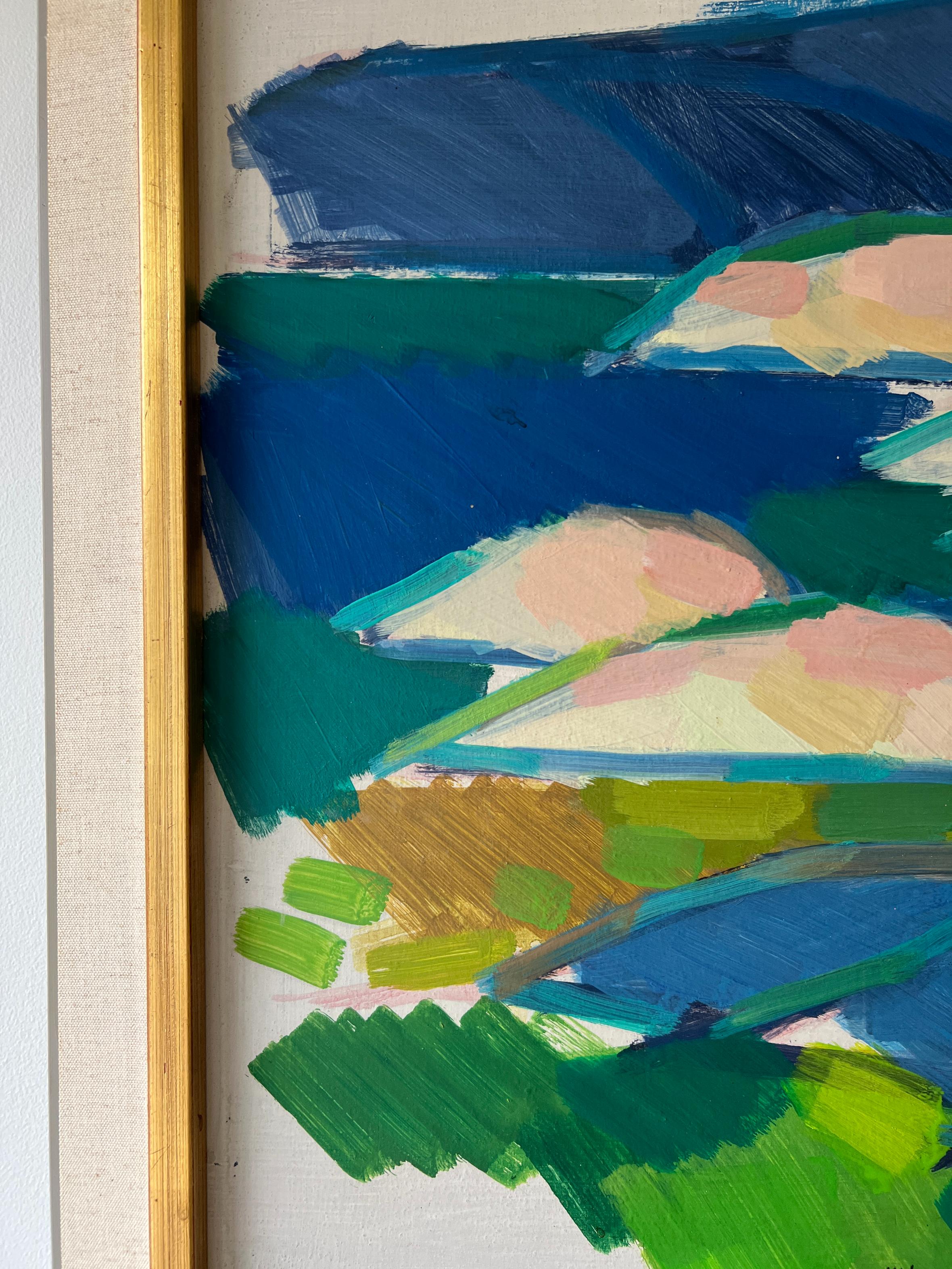 Blue Landscape Oil Painting by Hilmer Anderz