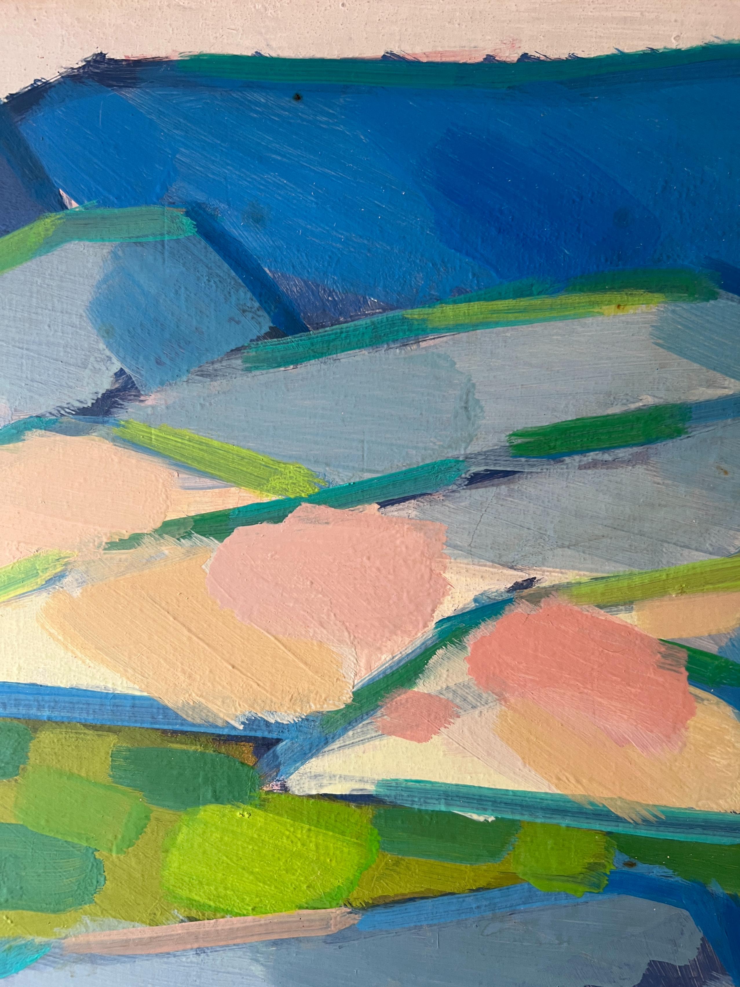 Blue Landscape Oil Painting by Hilmer Anderz