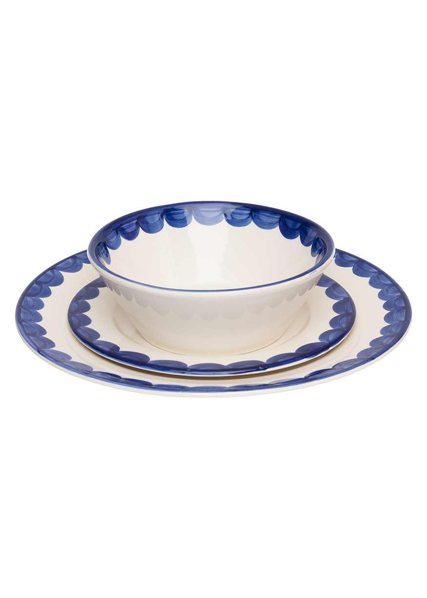 Blue Scallop Side Plate | Singles & Set of 4