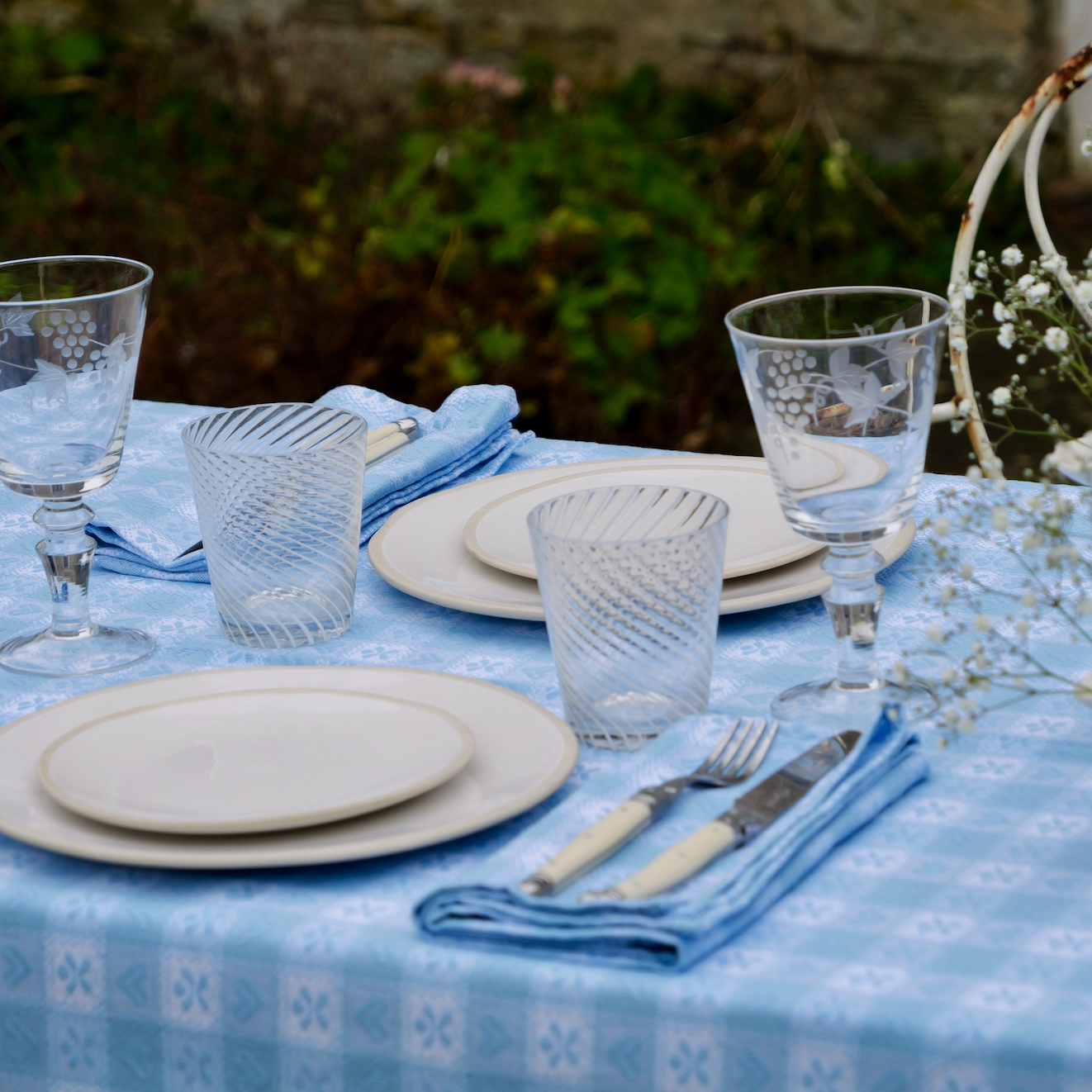 Blue Alpine Chalet Cotton Gingham Napkin | Set of 4