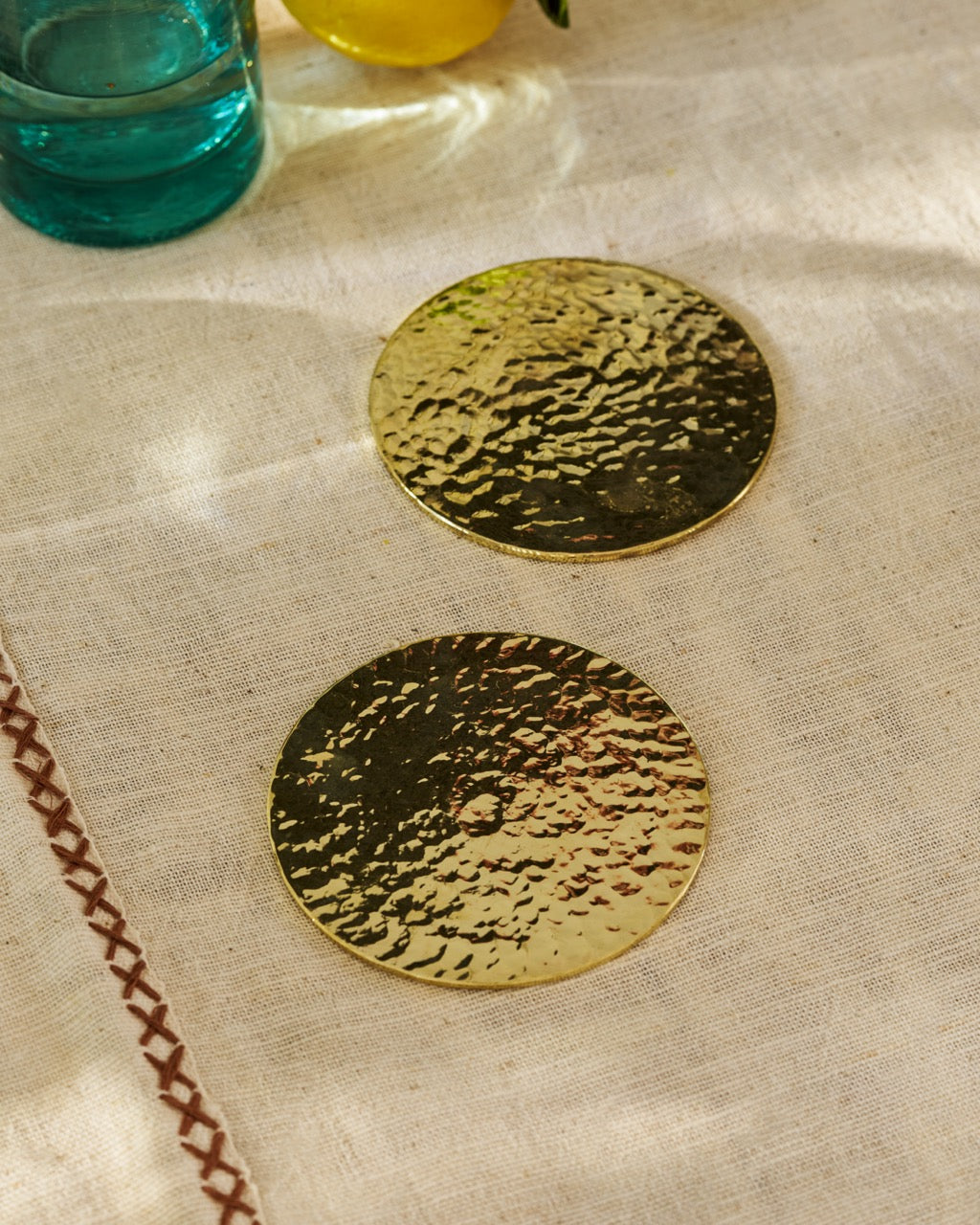 Irrawaddy Brass Coasters (pair)
