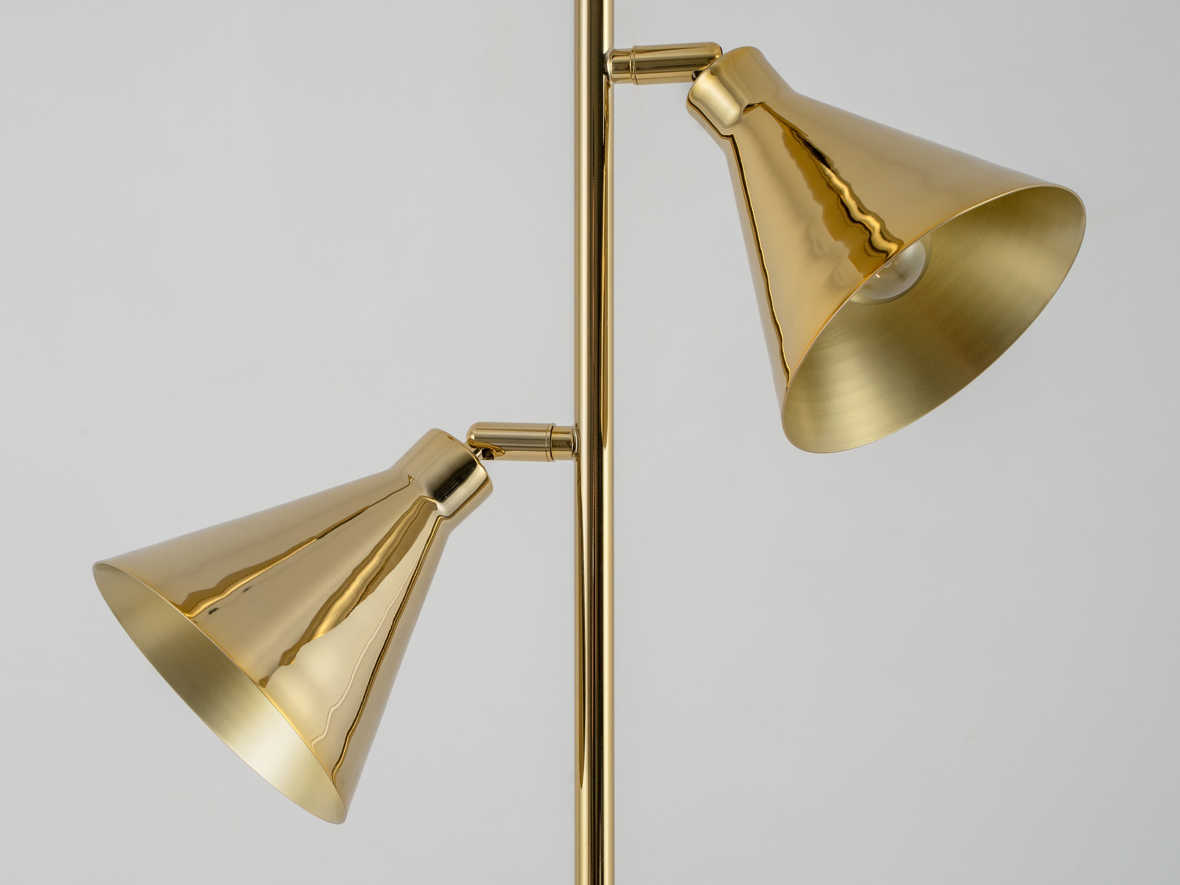 Brass cone floor lamp